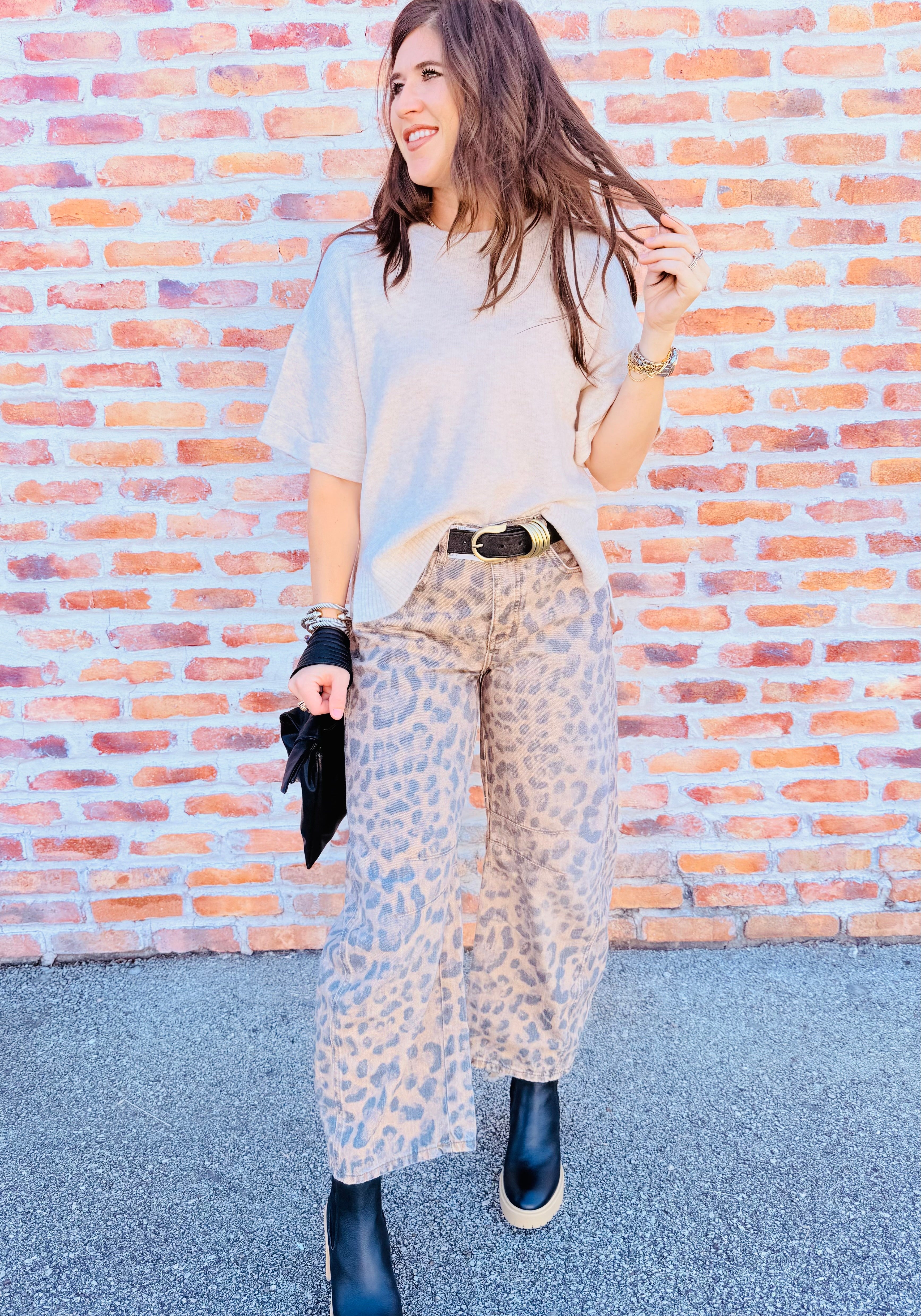 Good Luck Printed Barrel Pant