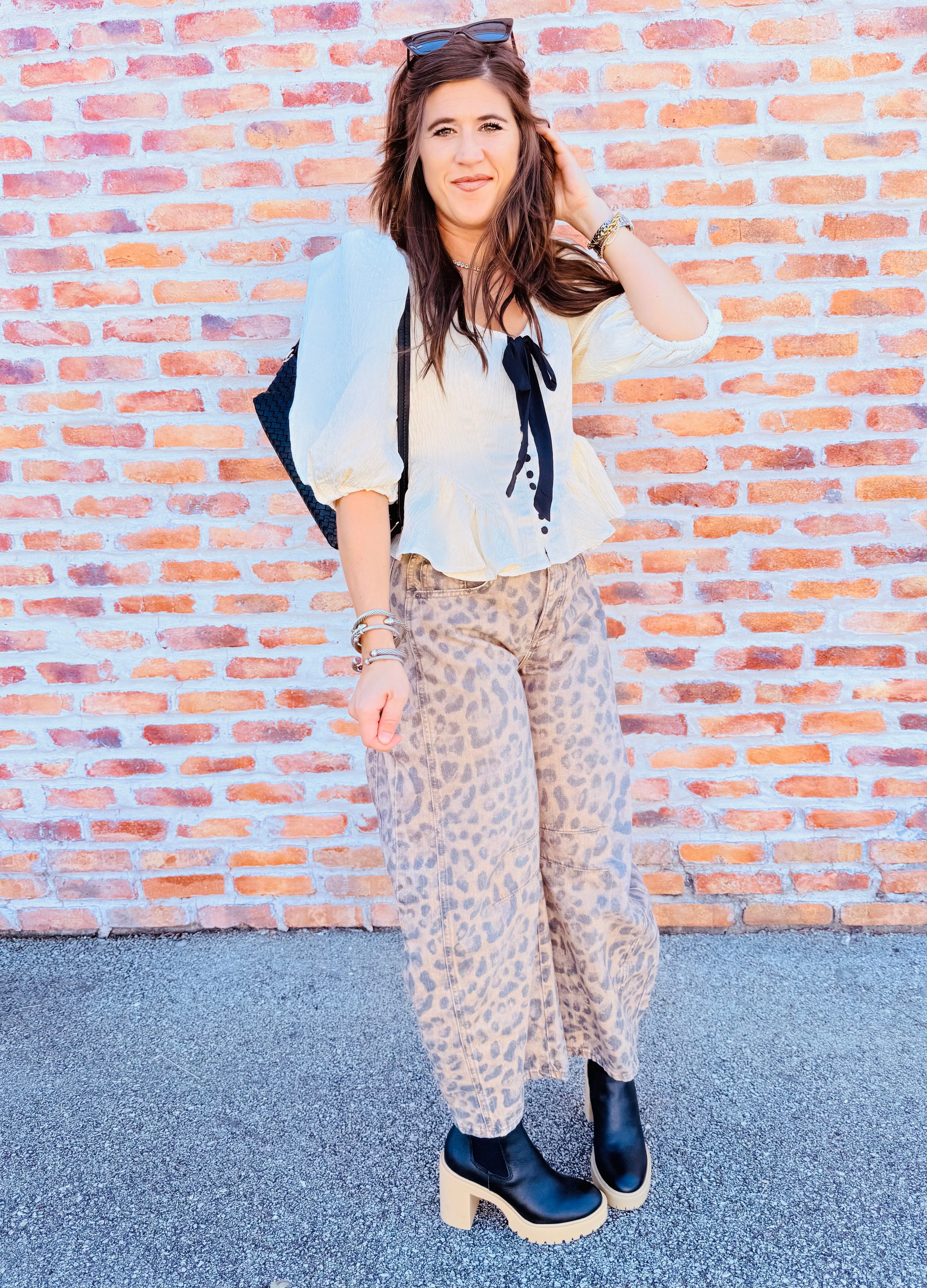 Good Luck Printed Barrel Pant