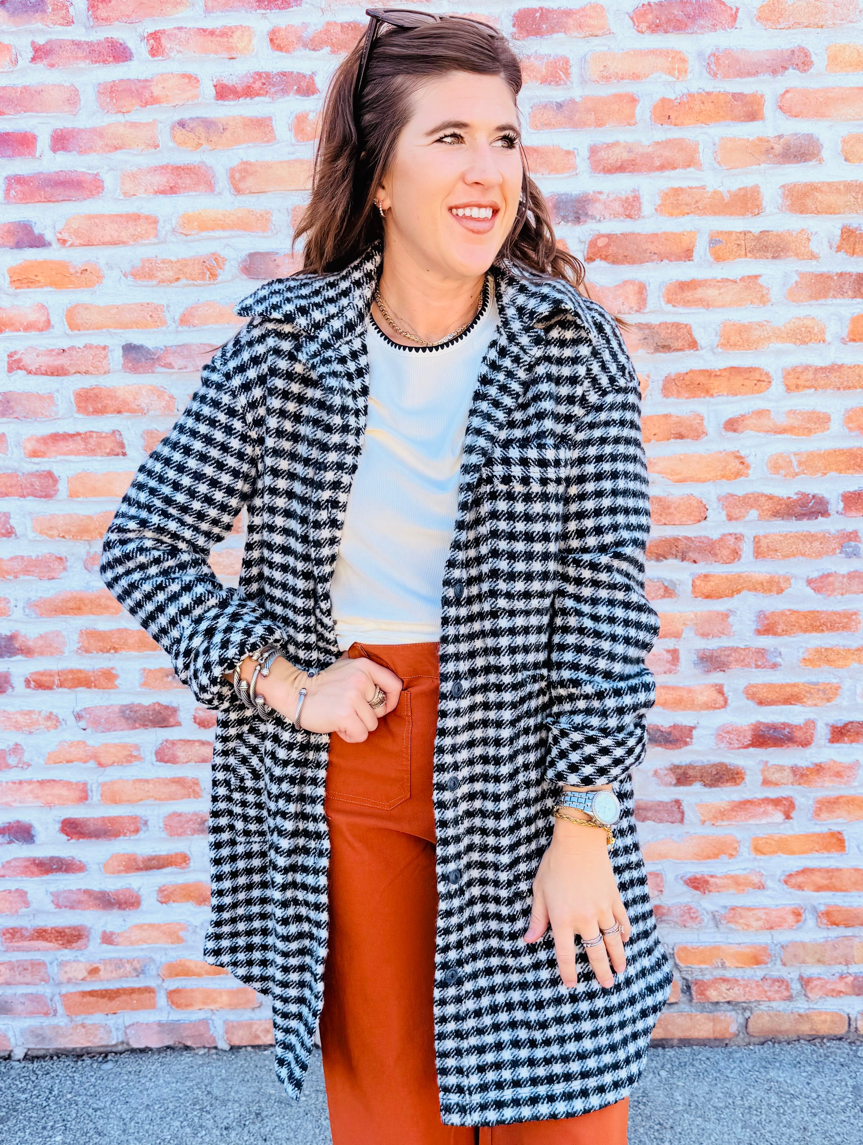 Get Around Houndstooth Top