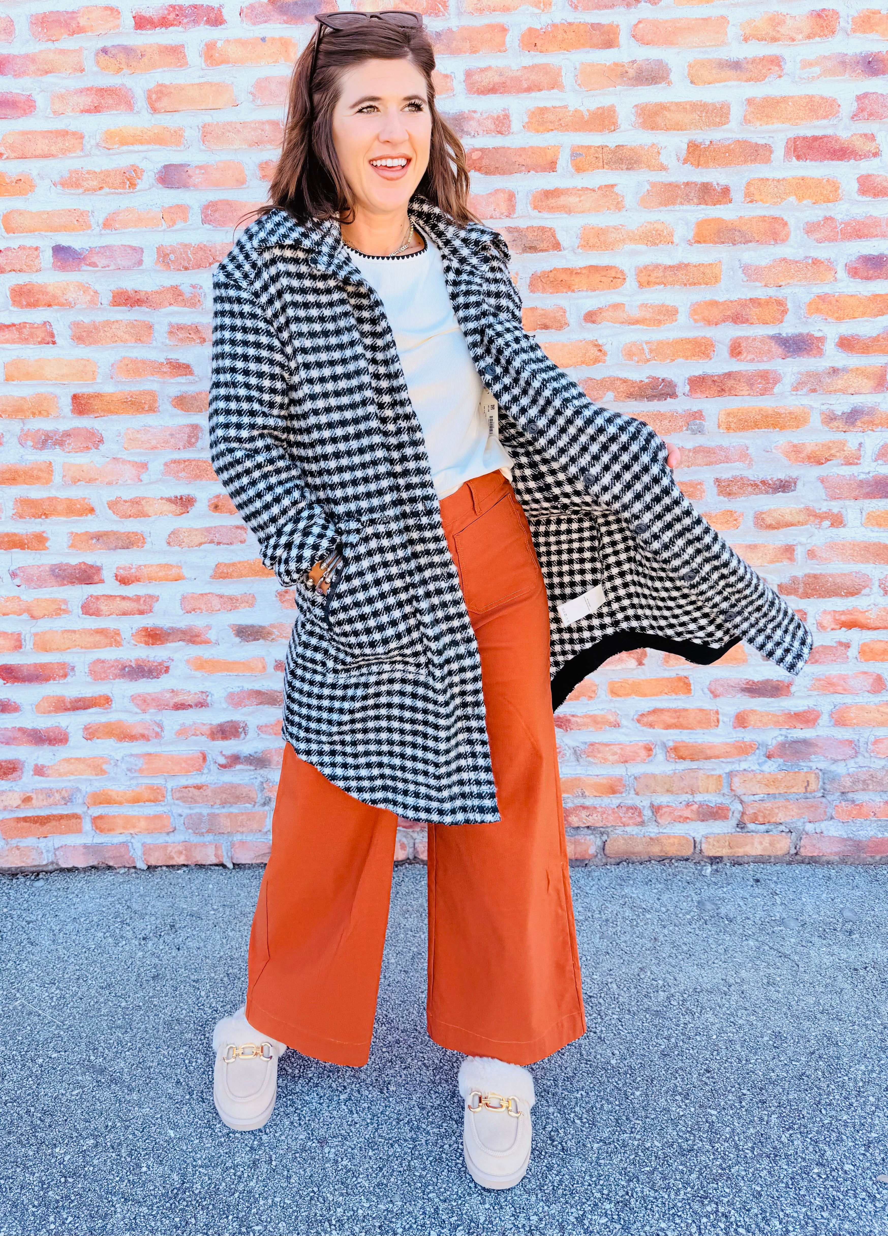 Get Around Houndstooth Top