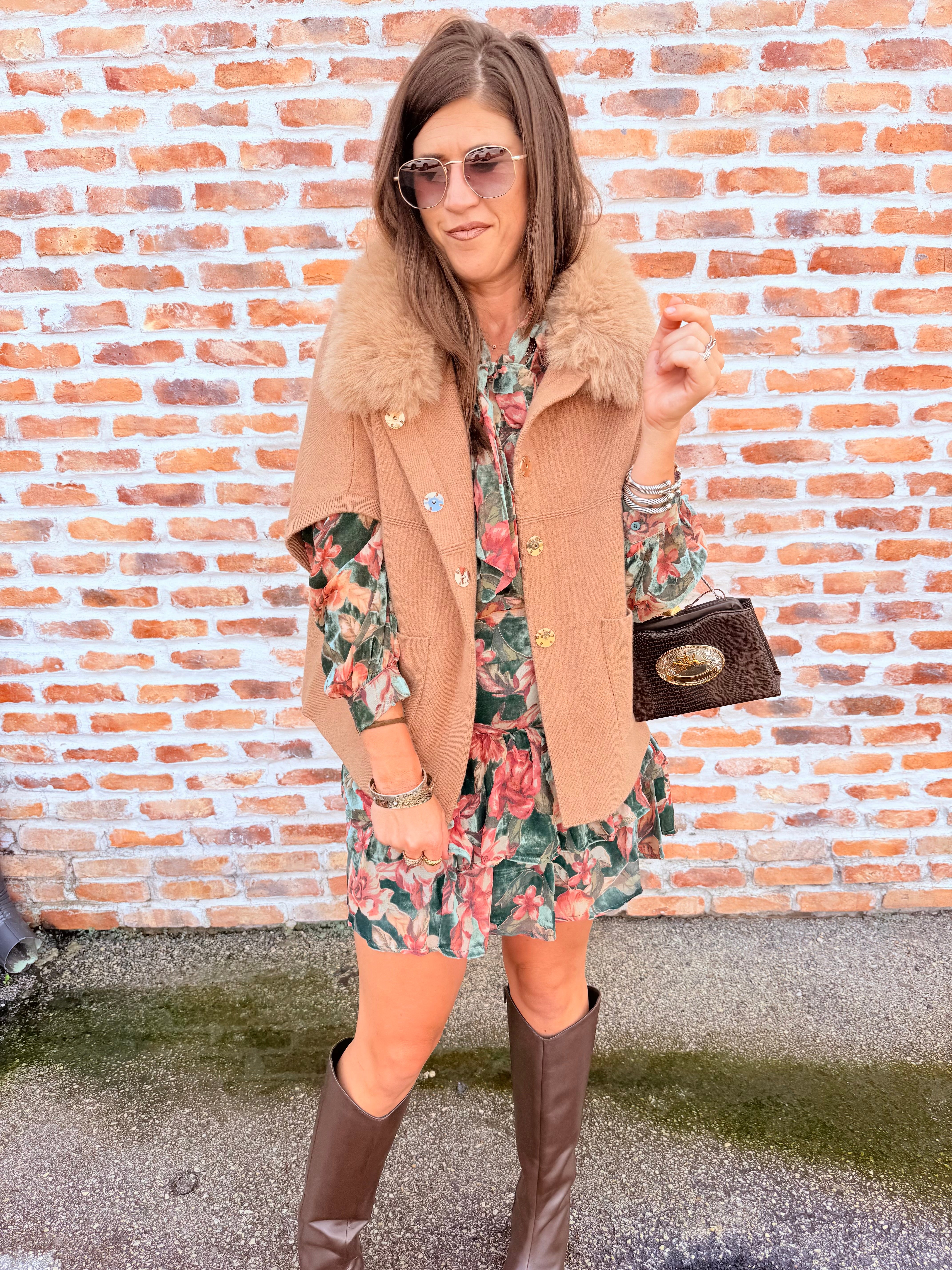 Faux Fur Collared Jacket