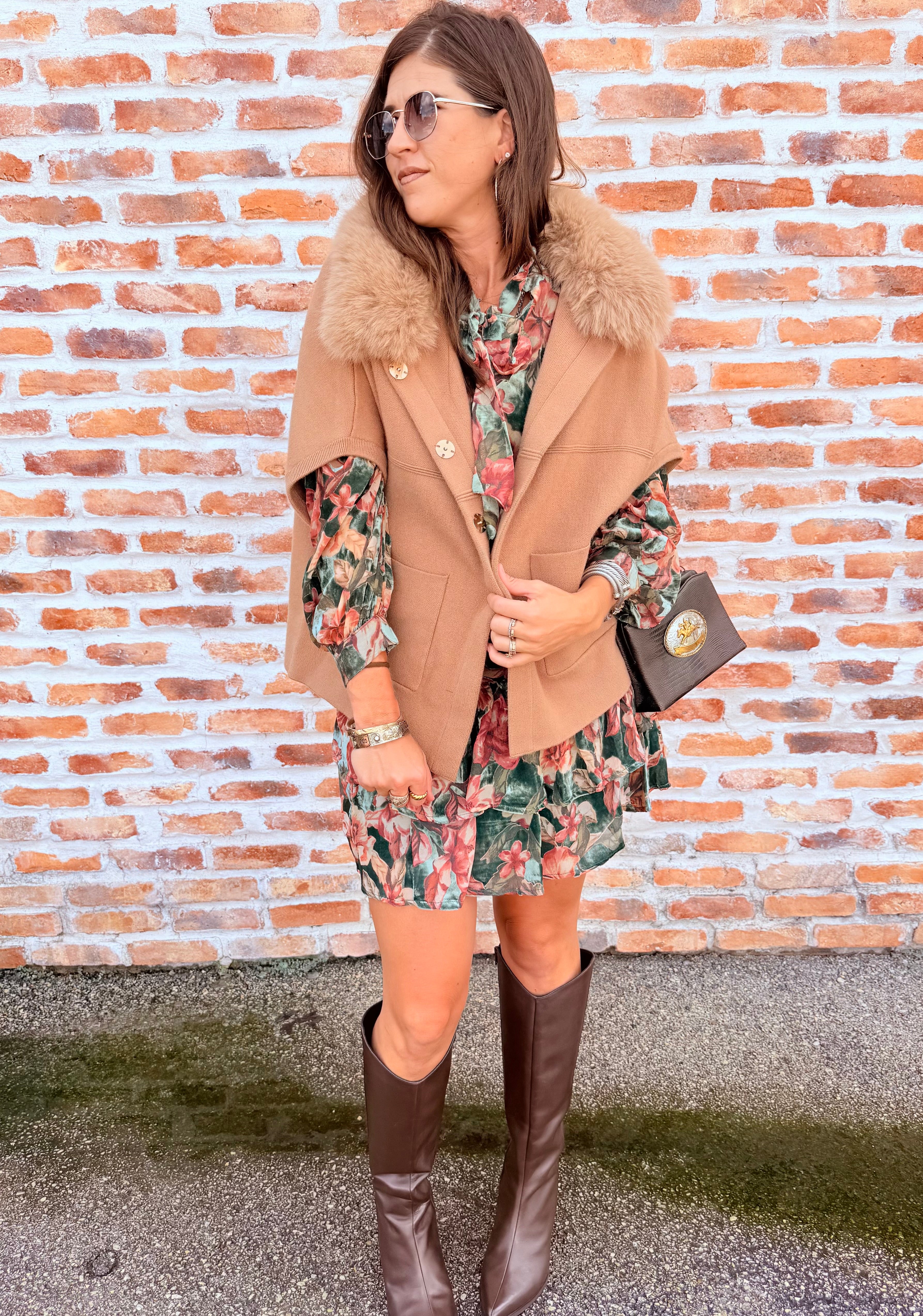 Faux Fur Collared Jacket