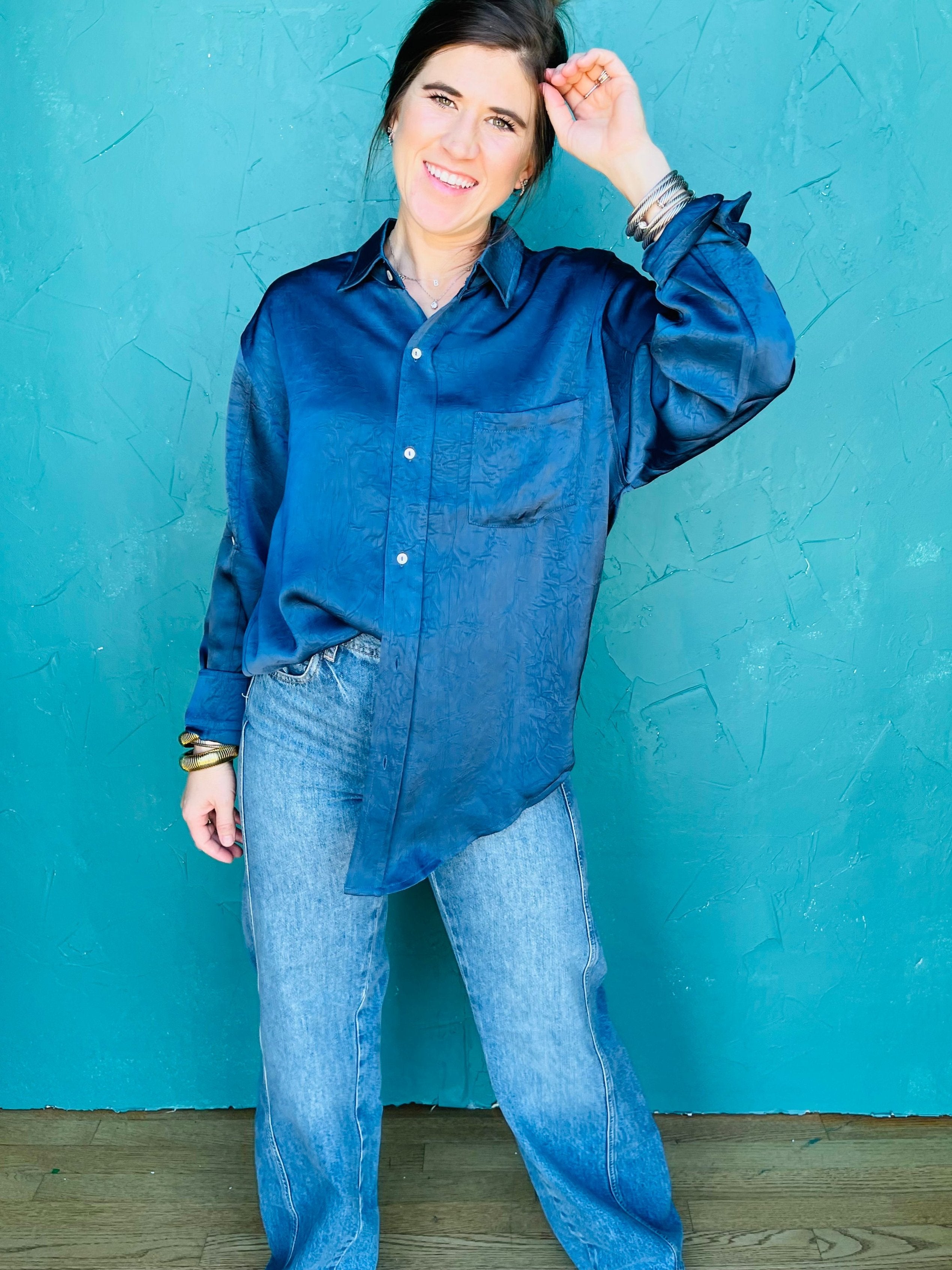 Lola Long Sleeve Denim Button Up