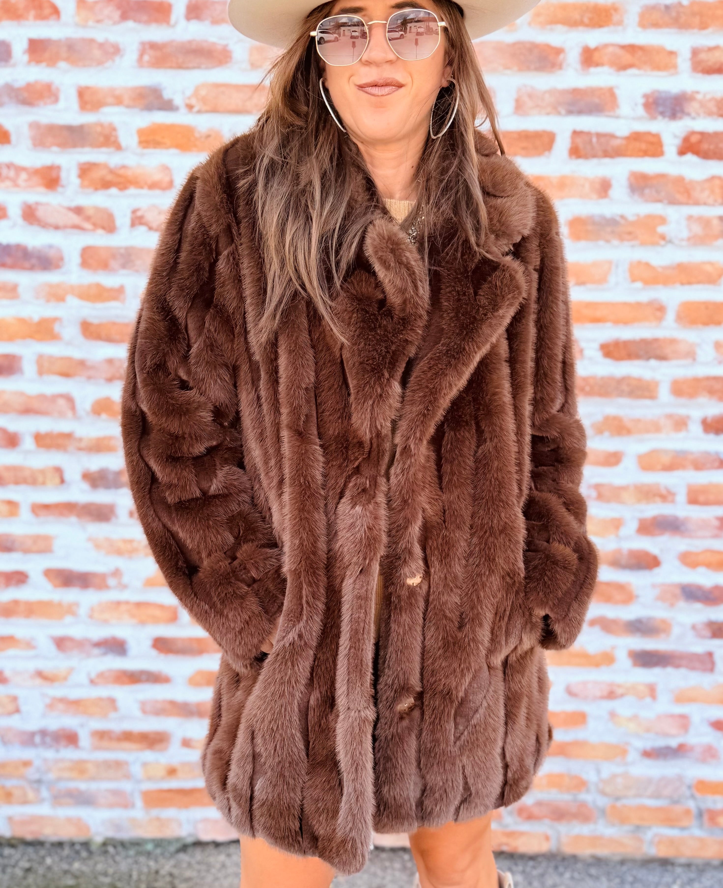 Brown Faux Fur Coat