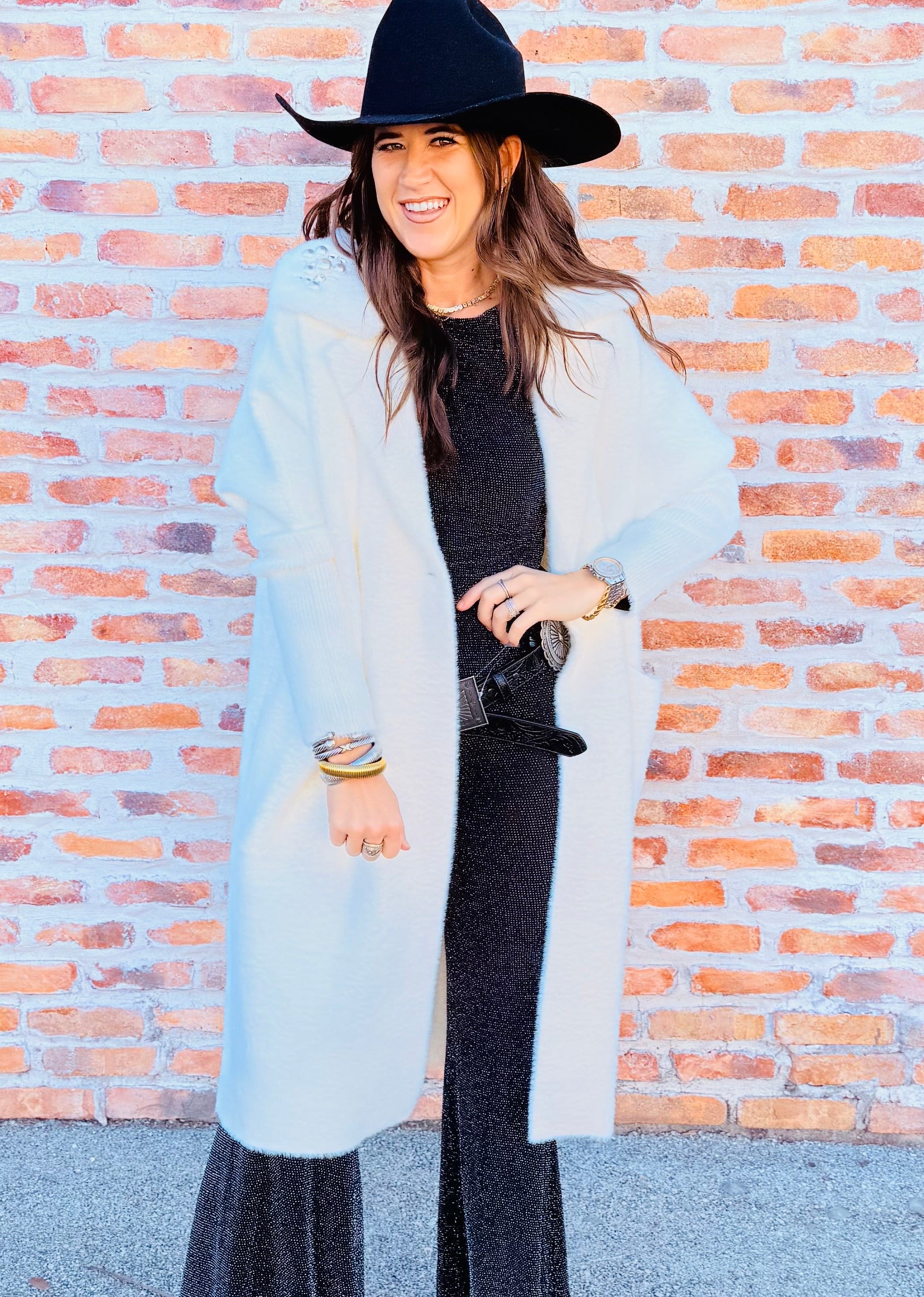 Faux Fur Sweater Coat