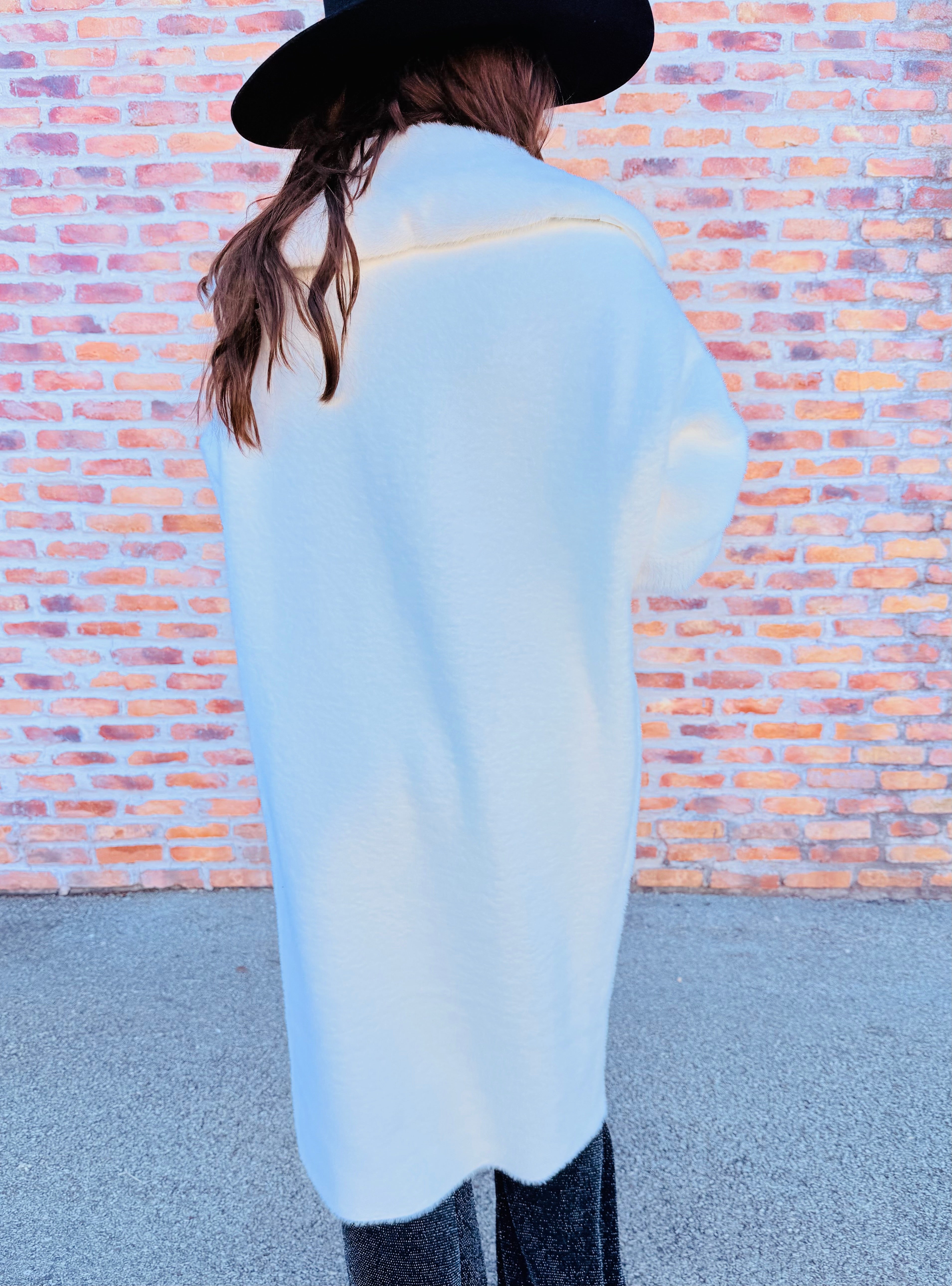 Faux Fur Sweater Coat