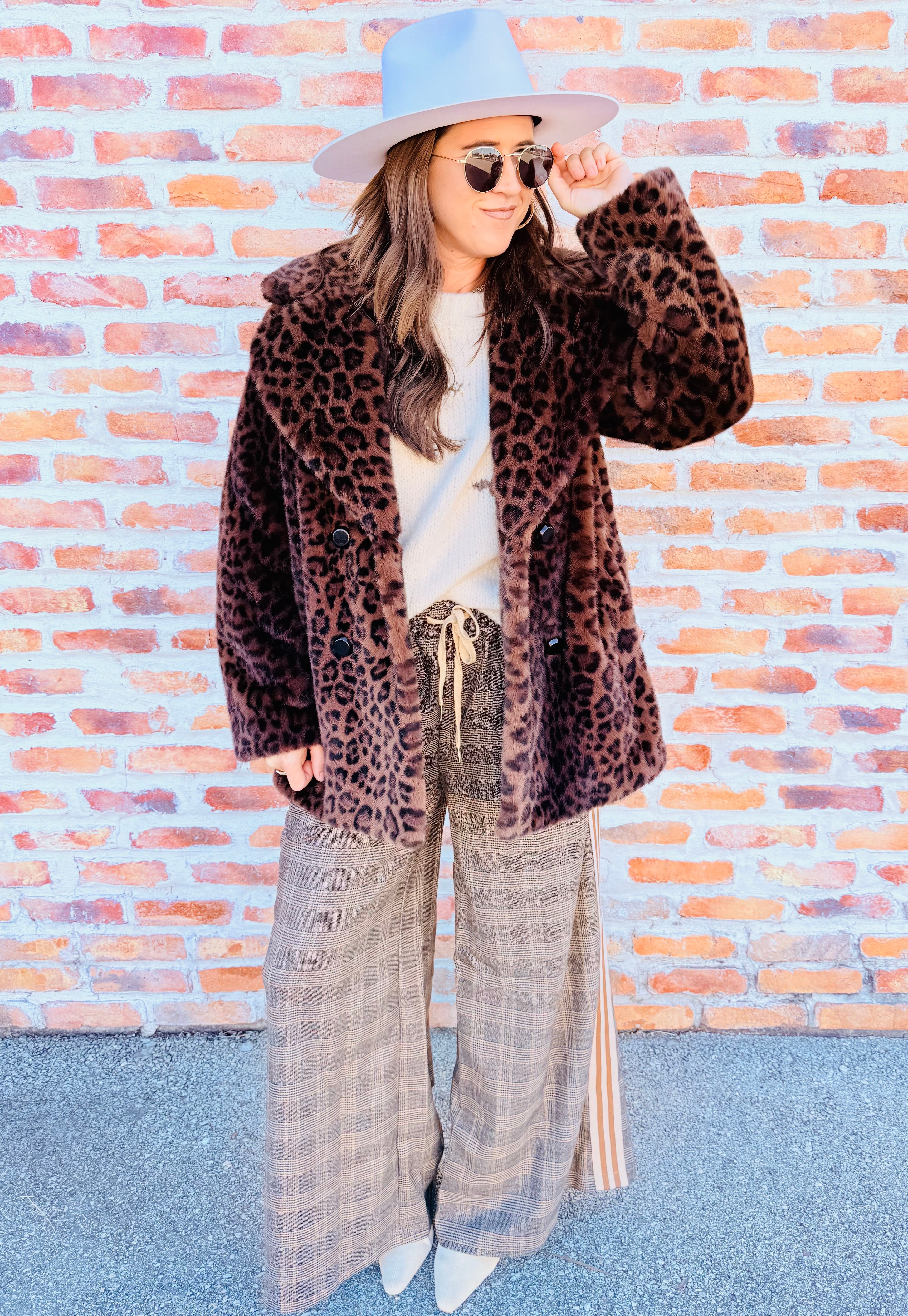 Leopard Faux Fur Coat