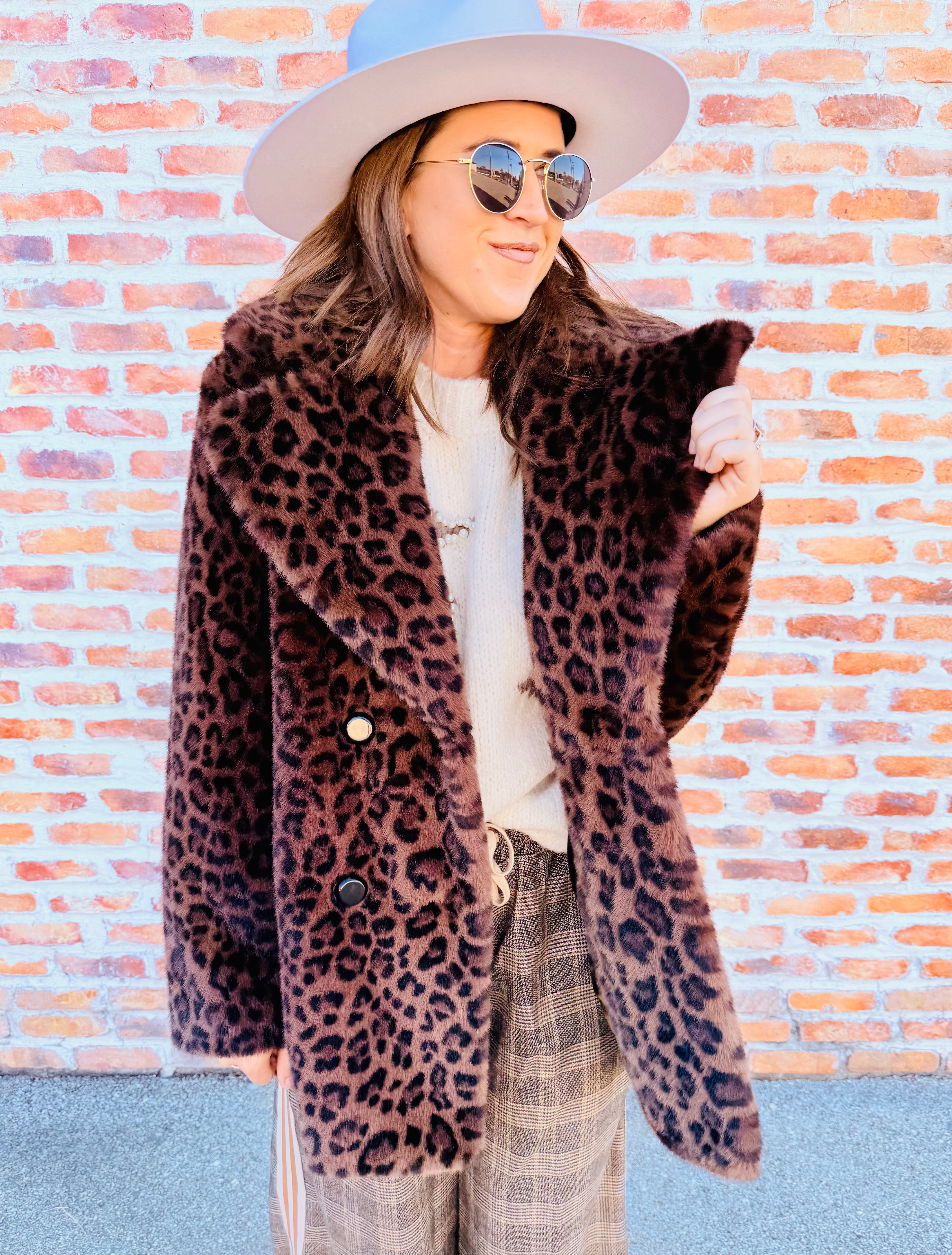 Leopard Faux Fur Coat
