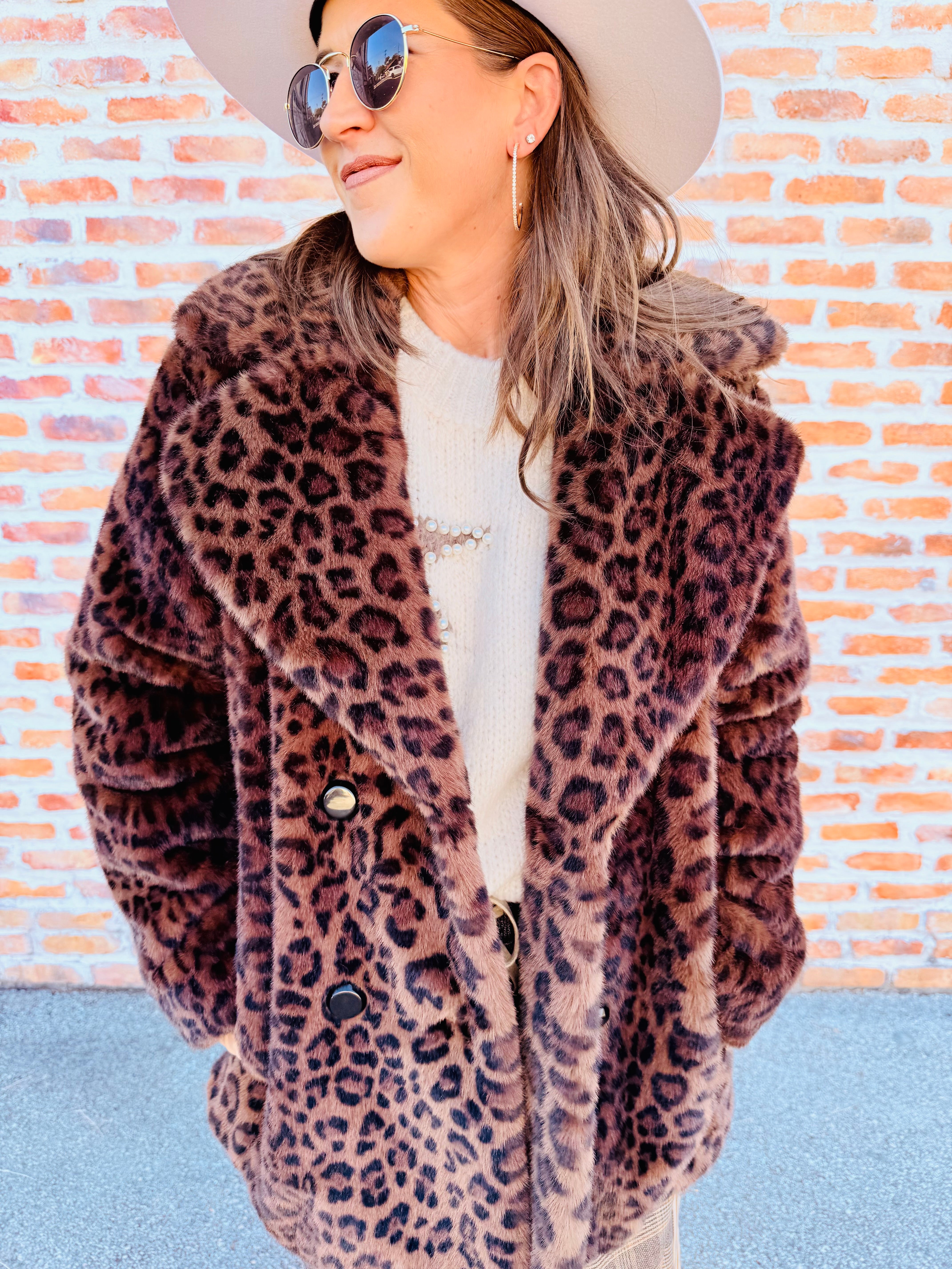 Leopard Faux Fur Coat