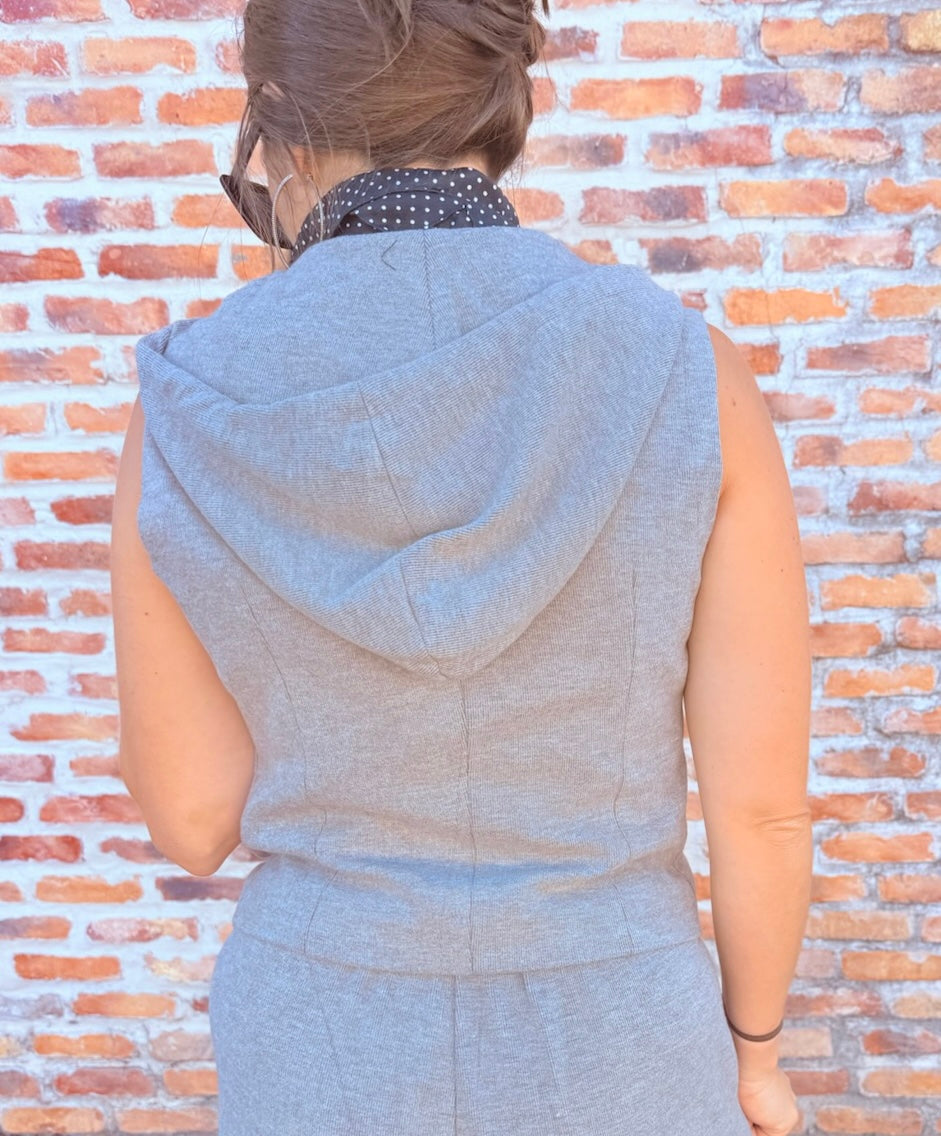 Button Down Vest Hoodie