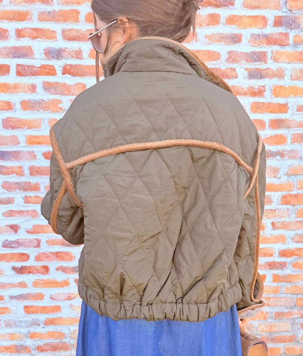 Corduroy Trim Jacket