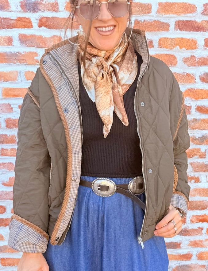 Corduroy Trim Jacket