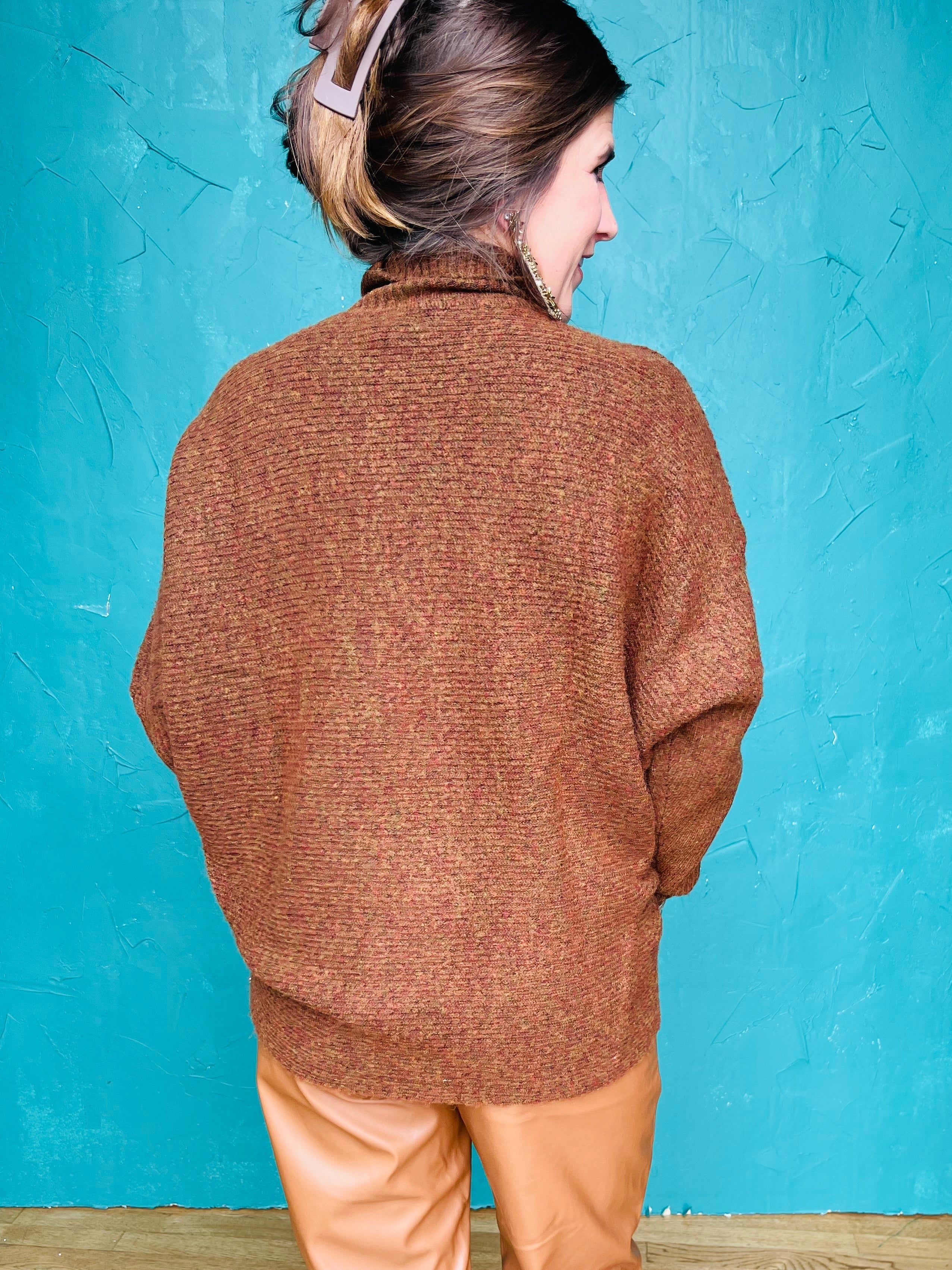 Dark Tan Turtle Neck Sweater