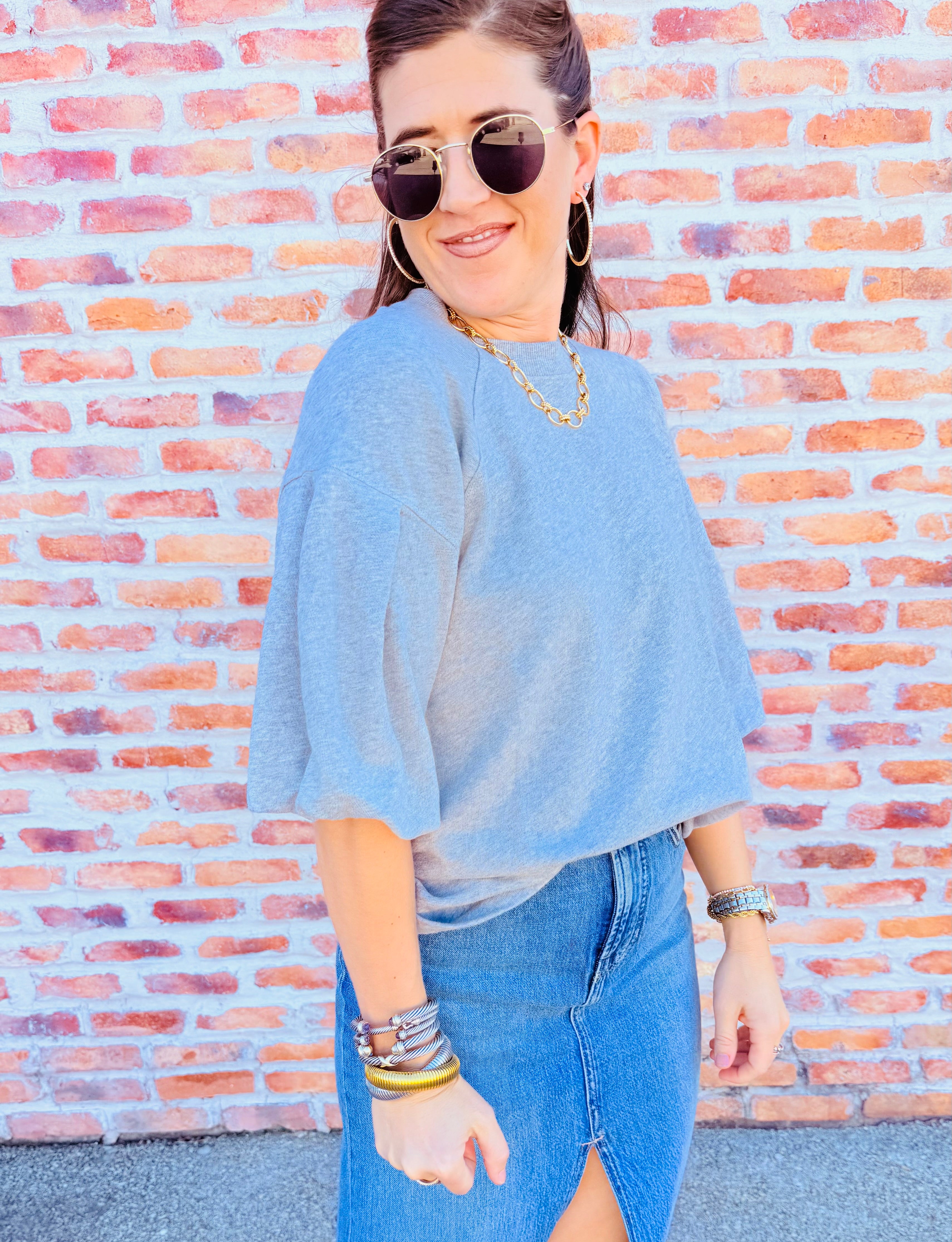 Matteo Bubble Sleeve Top