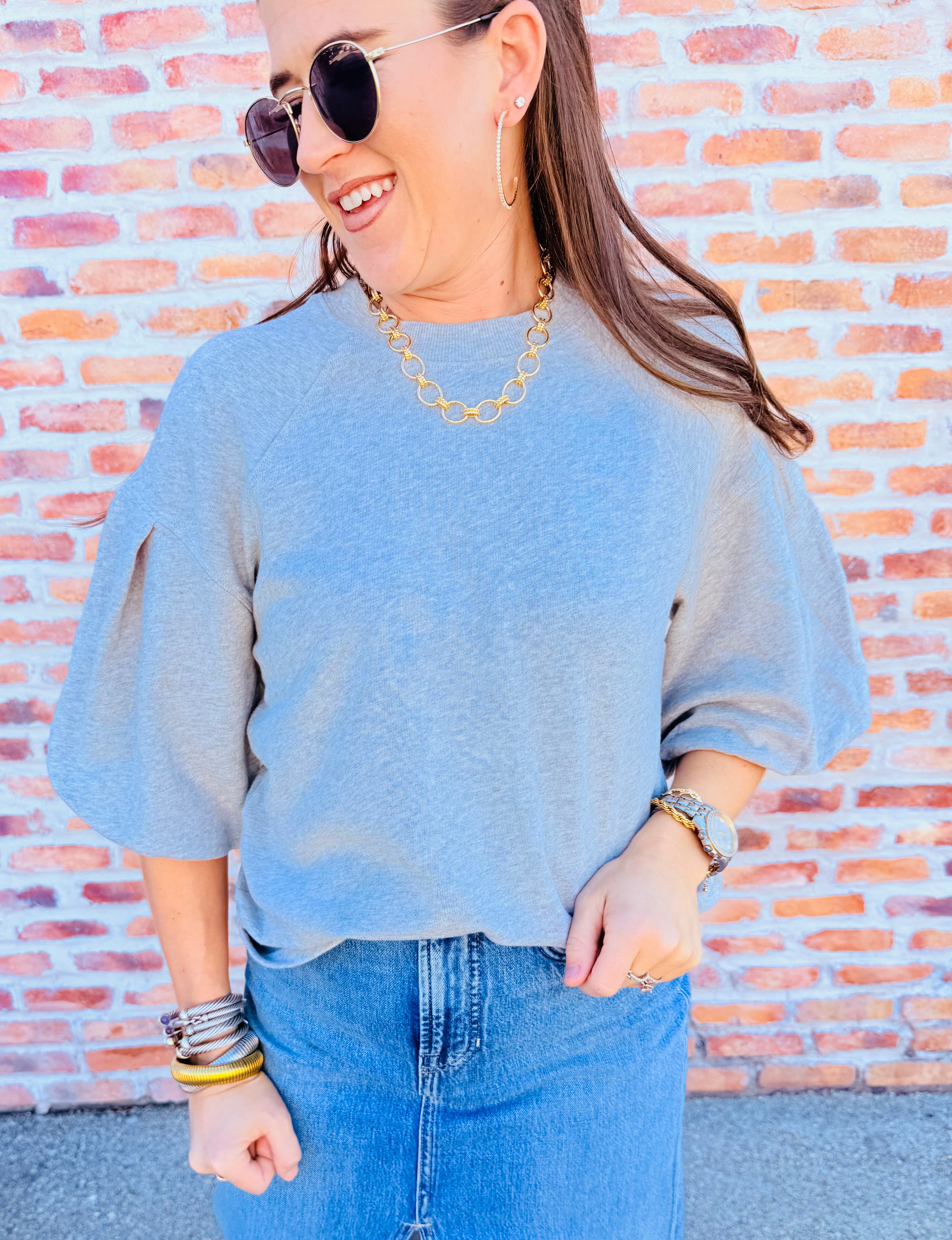 Matteo Bubble Sleeve Top