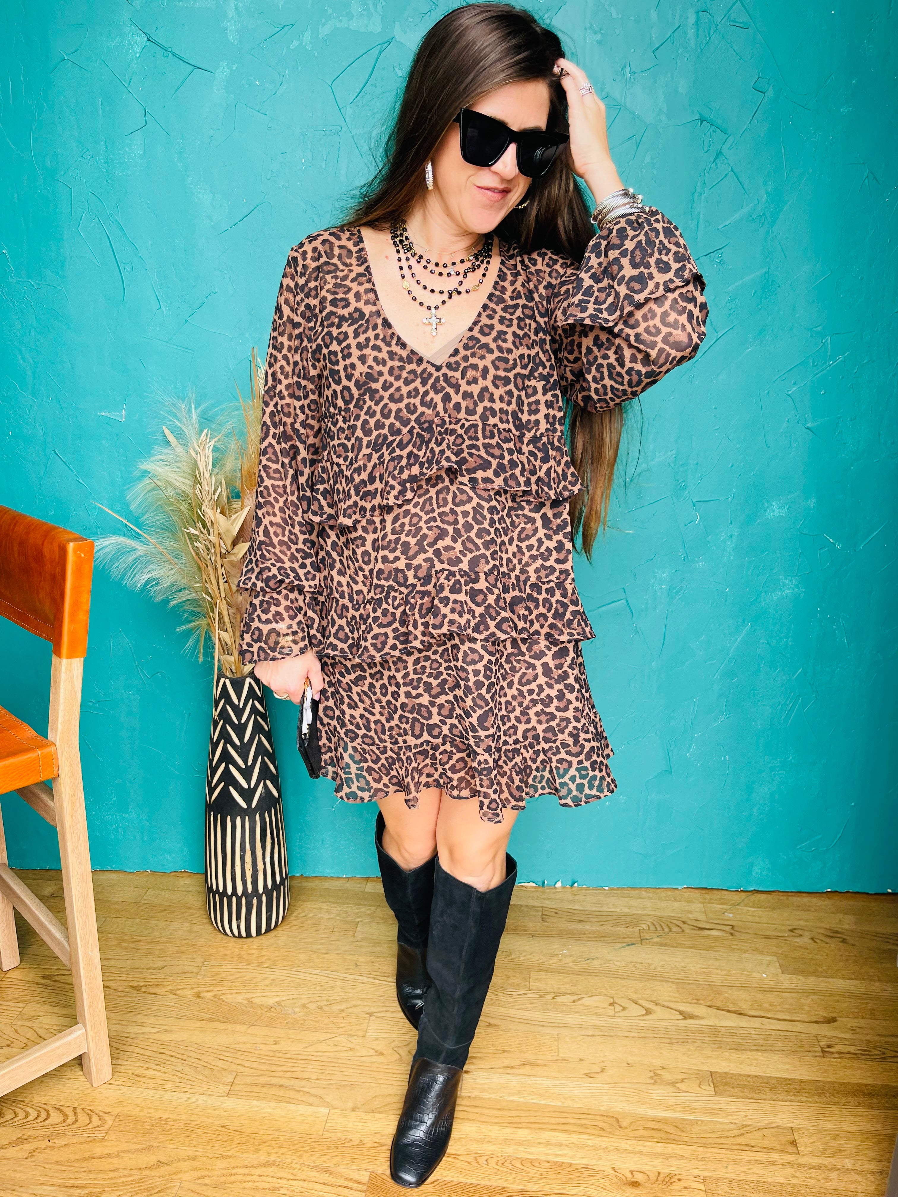 Fleetwood Leopard Mini Dress