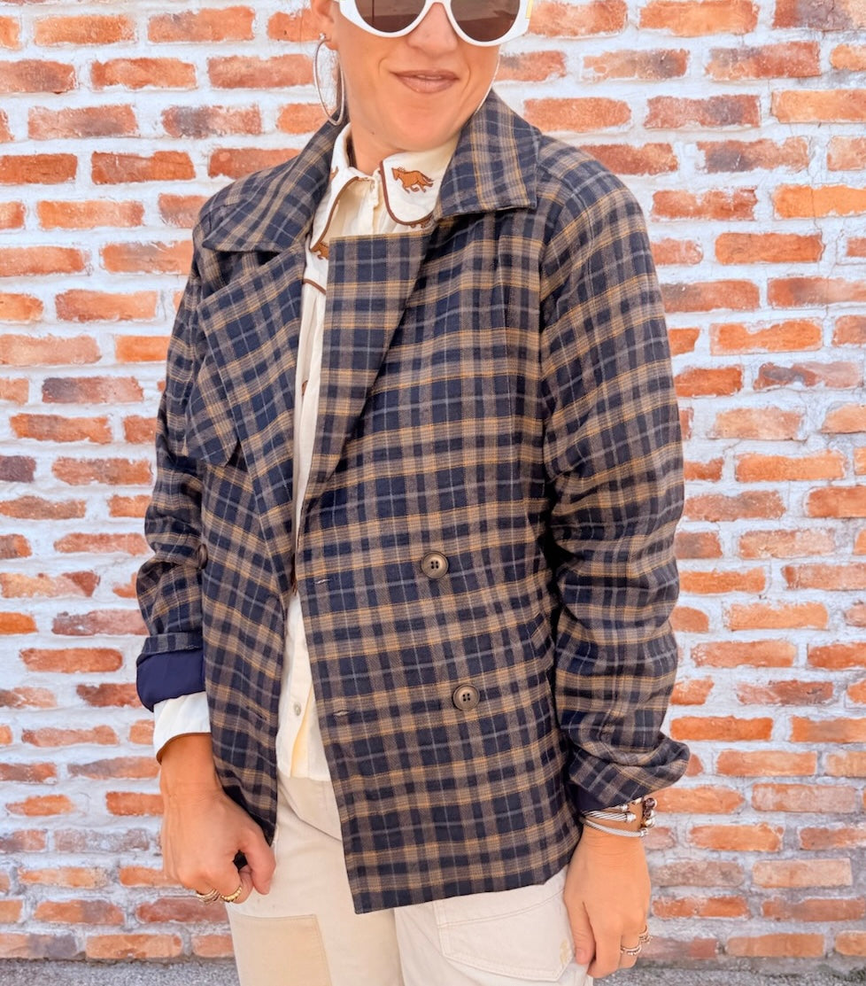 Nora Double Breasted Half Trench Jacket