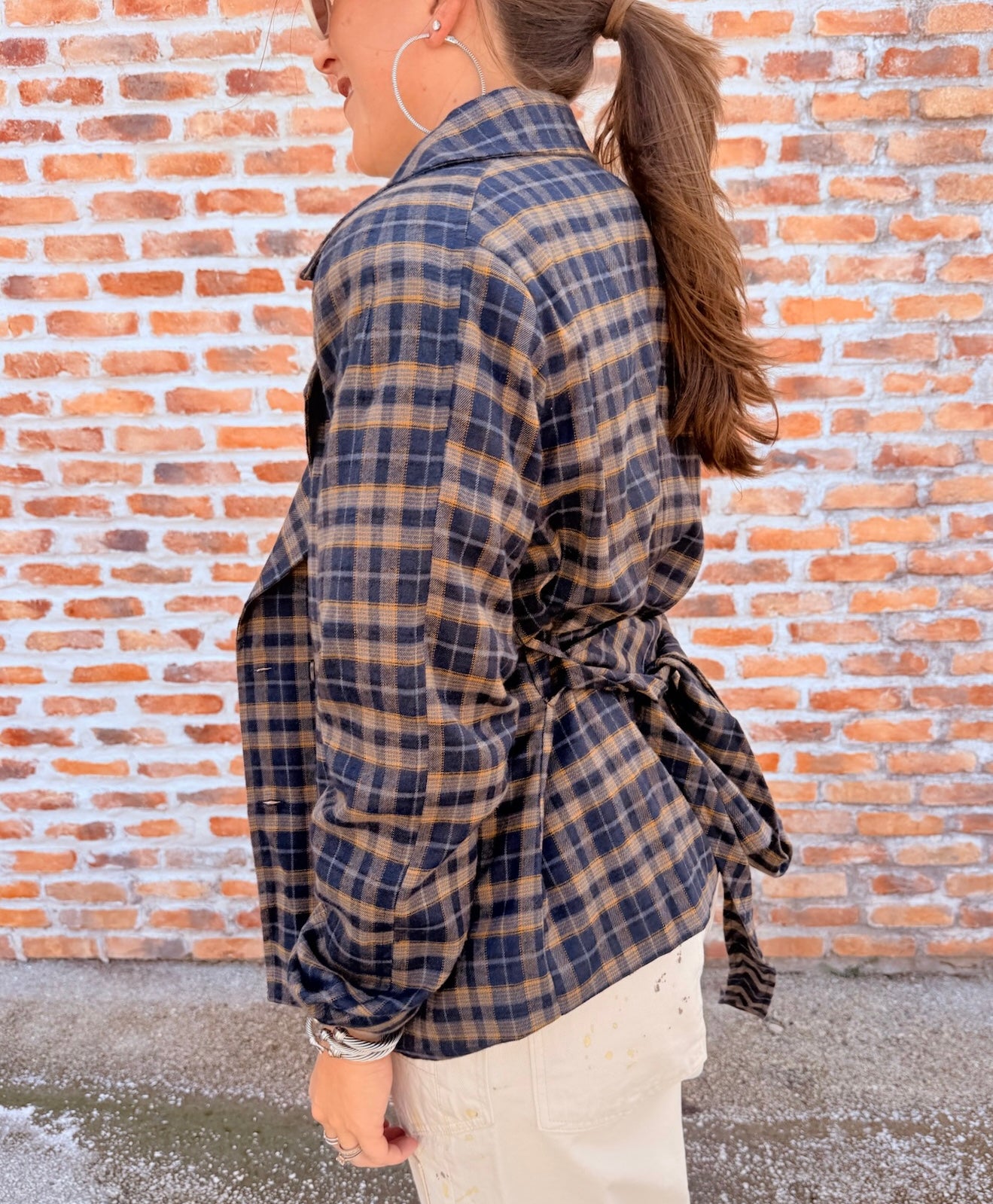 Nora Double Breasted Half Trench Jacket