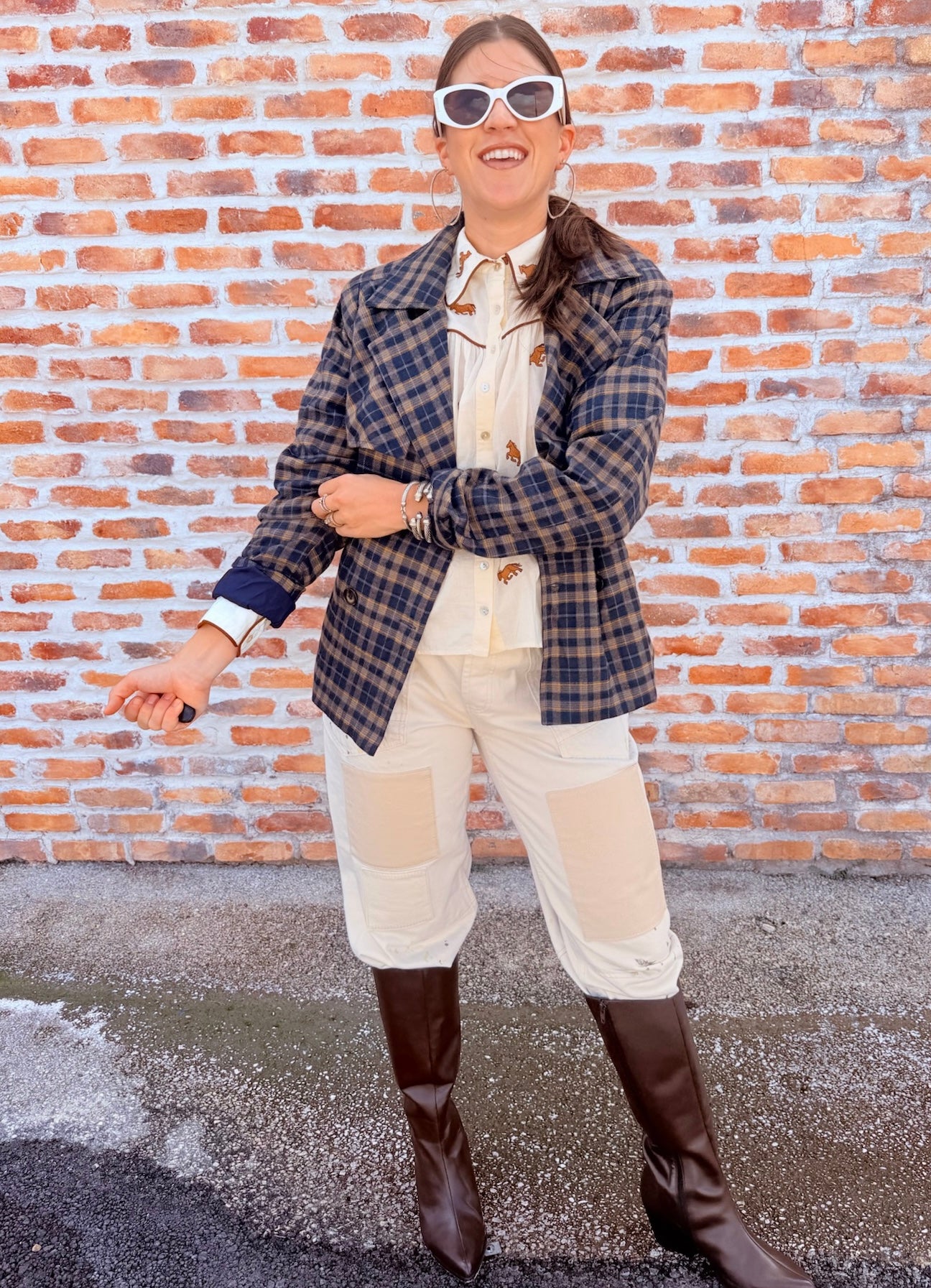 Nora Double Breasted Half Trench Jacket