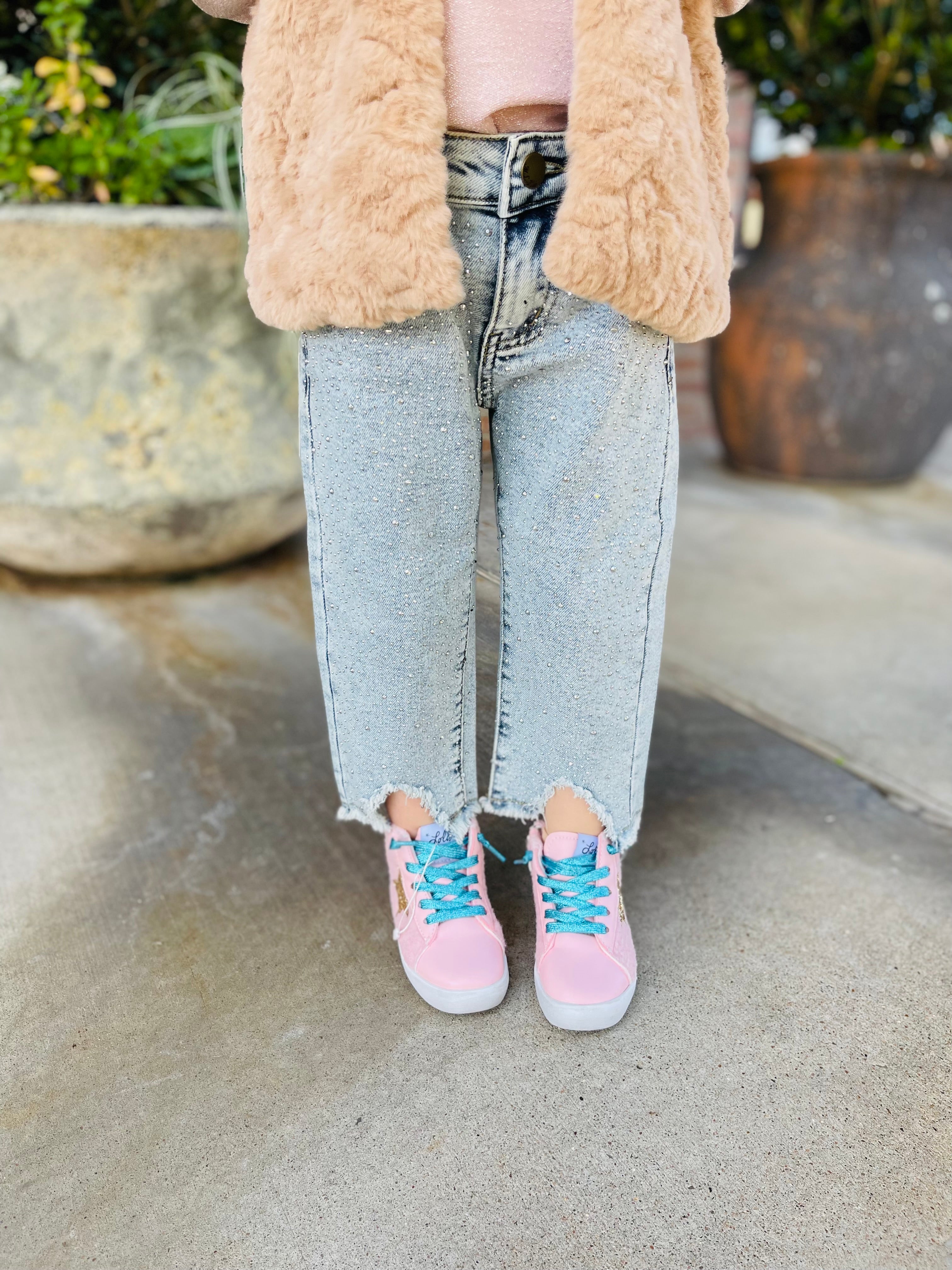 Baby Pink Sherpa High Tops