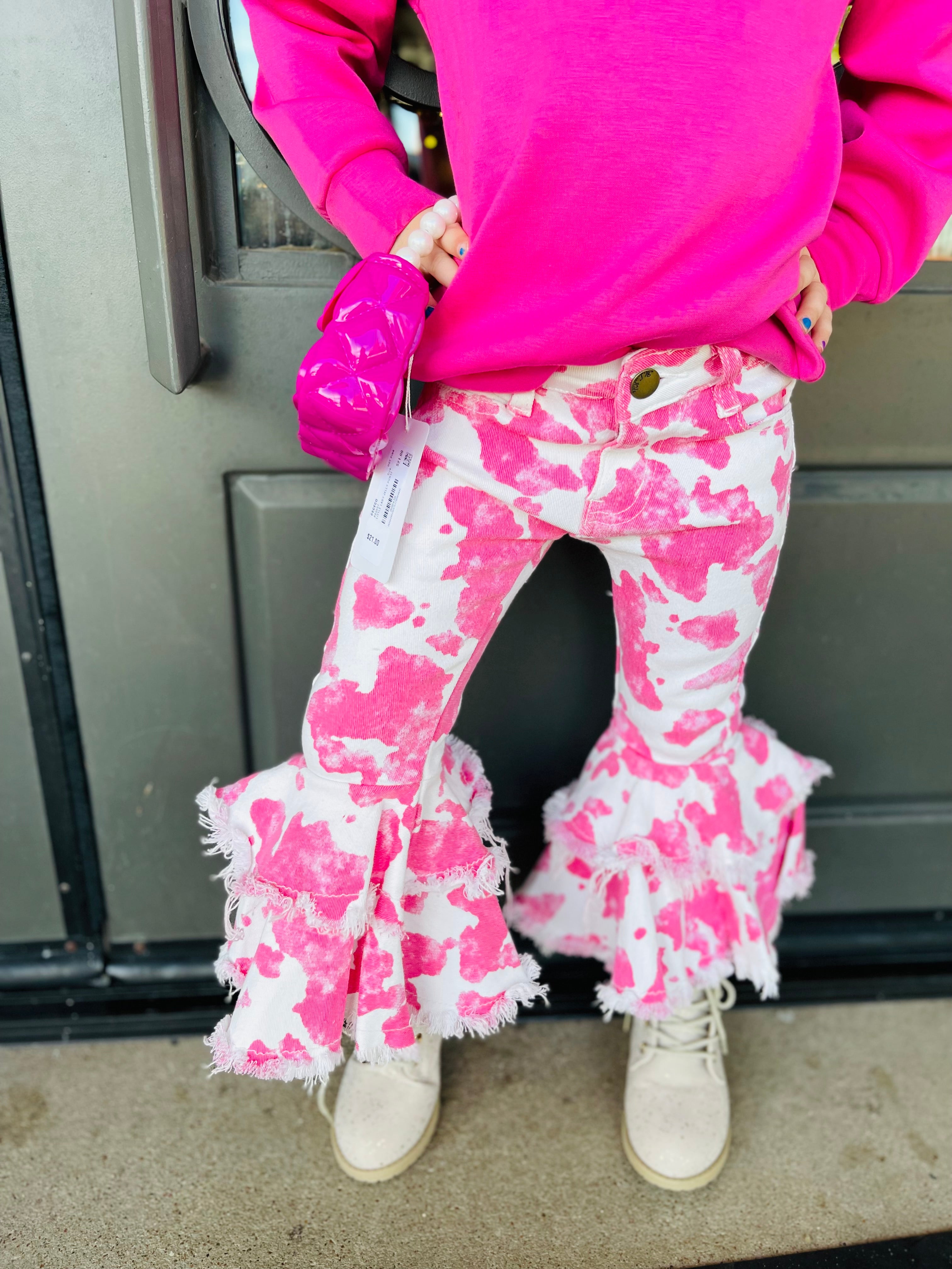 Flare Jeans Outfit White Jeans With Ruffle Bottom Ruffle Bell Bottom