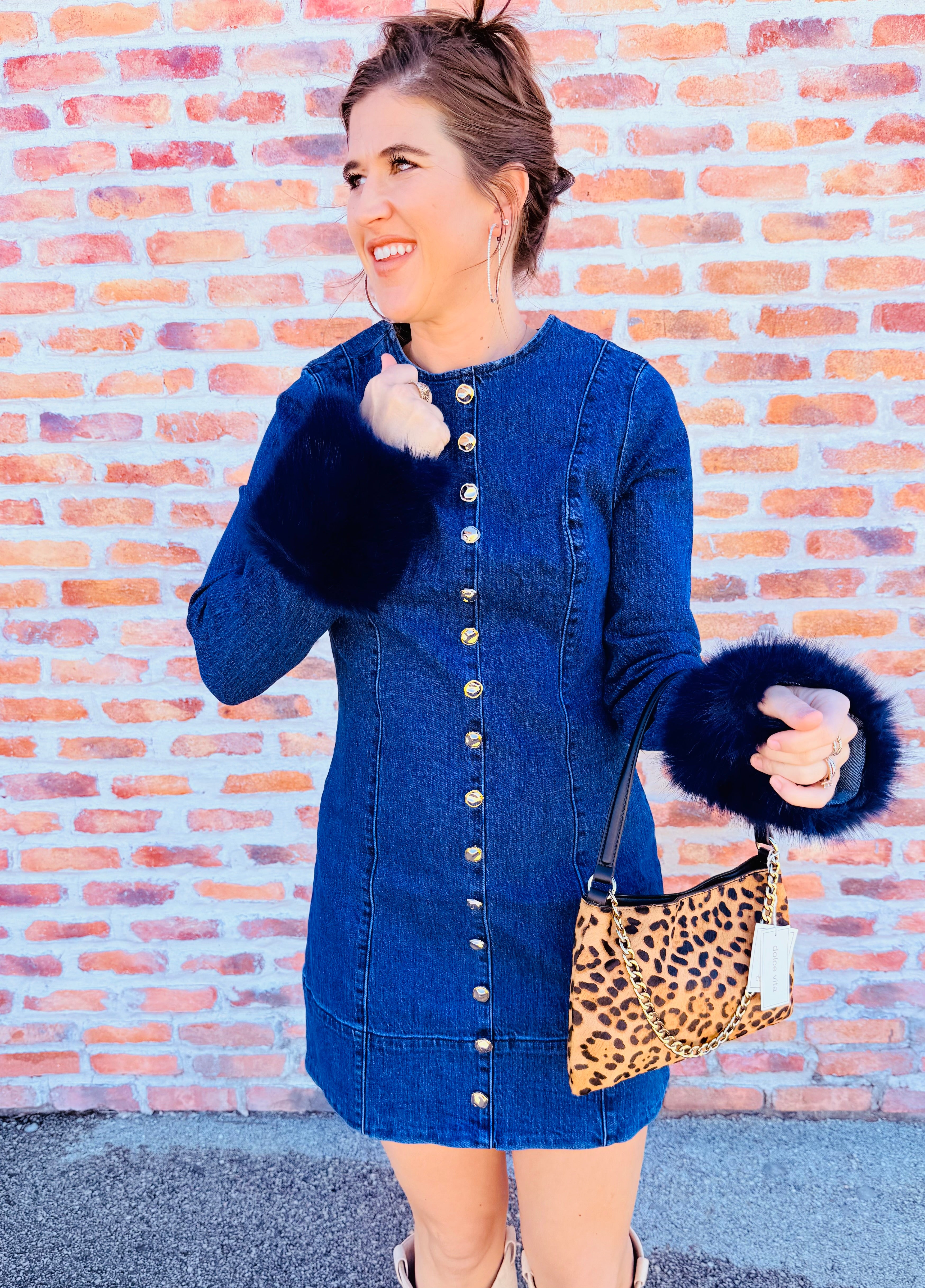 Rockefeller Mini Dress Fur