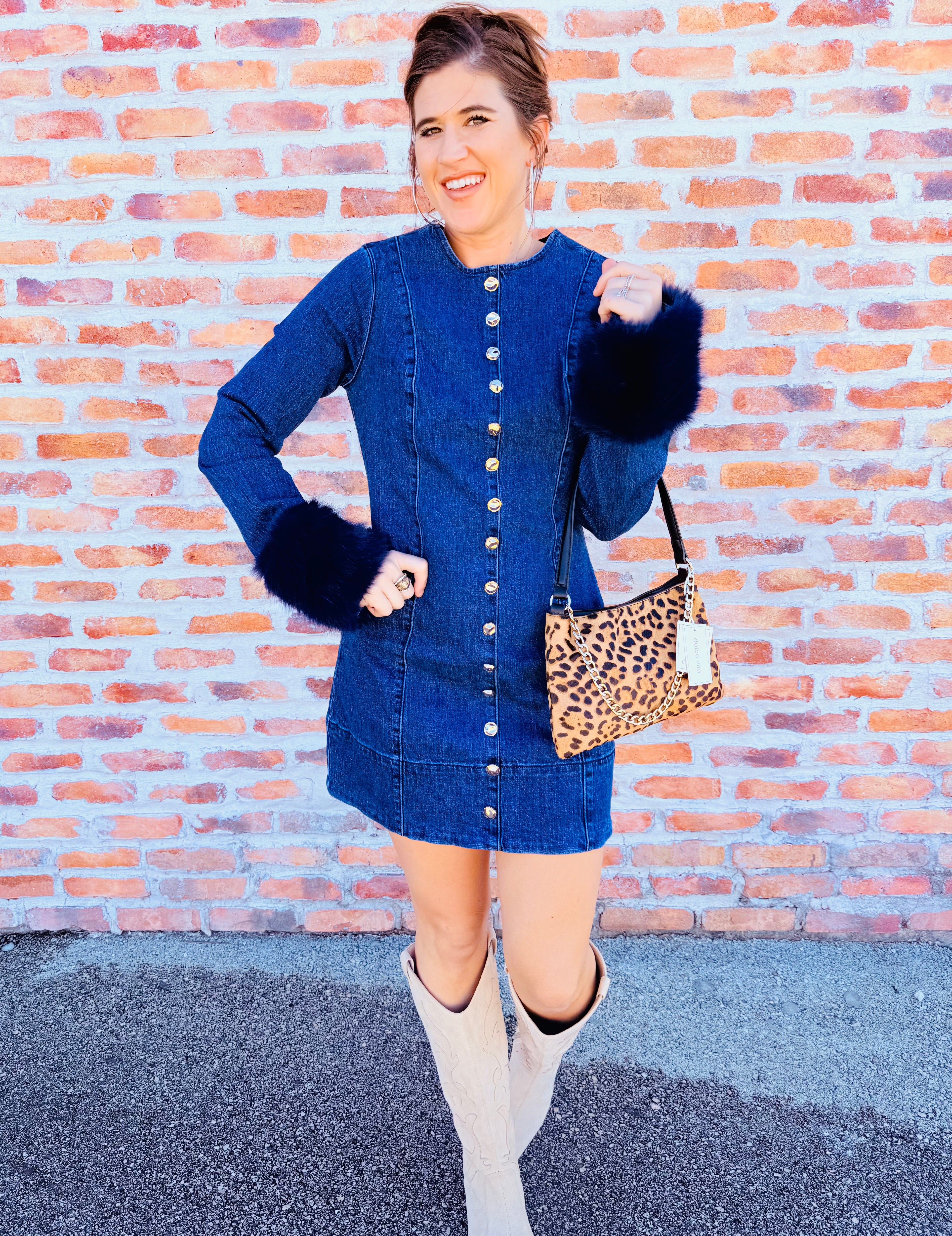 Rockefeller Mini Dress Fur