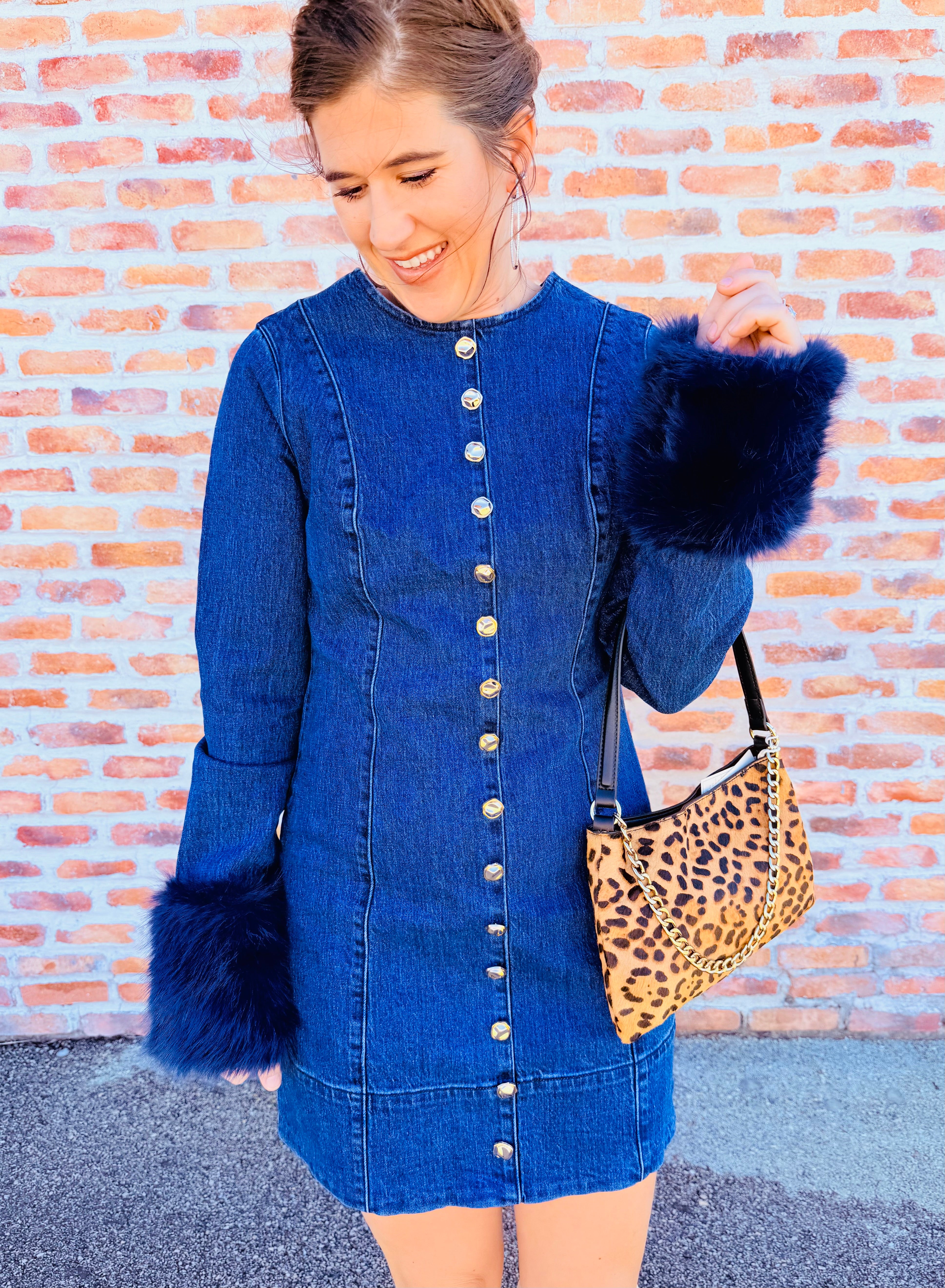 Rockefeller Mini Dress Fur