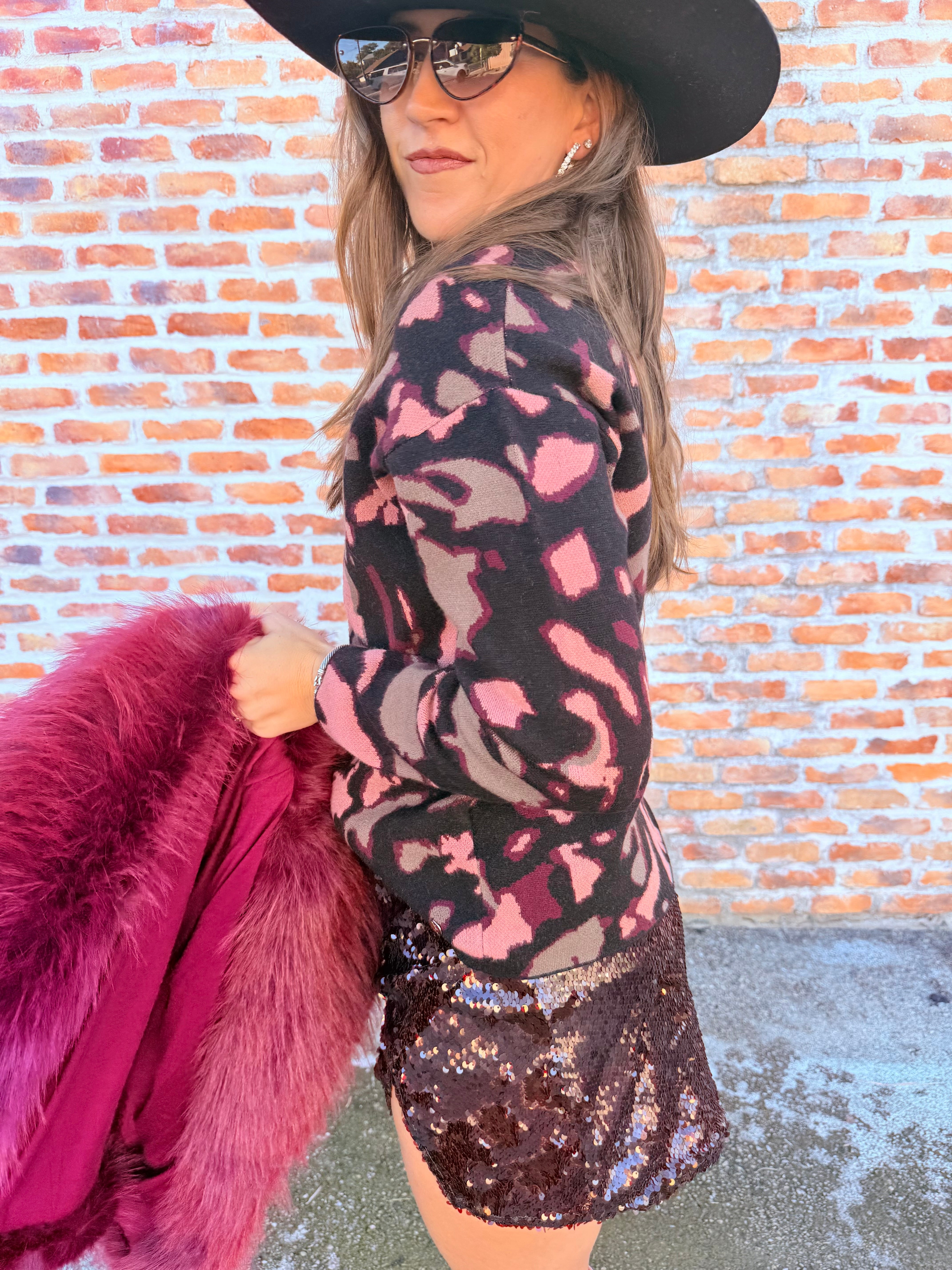 Abstract Jacquard Sweater
