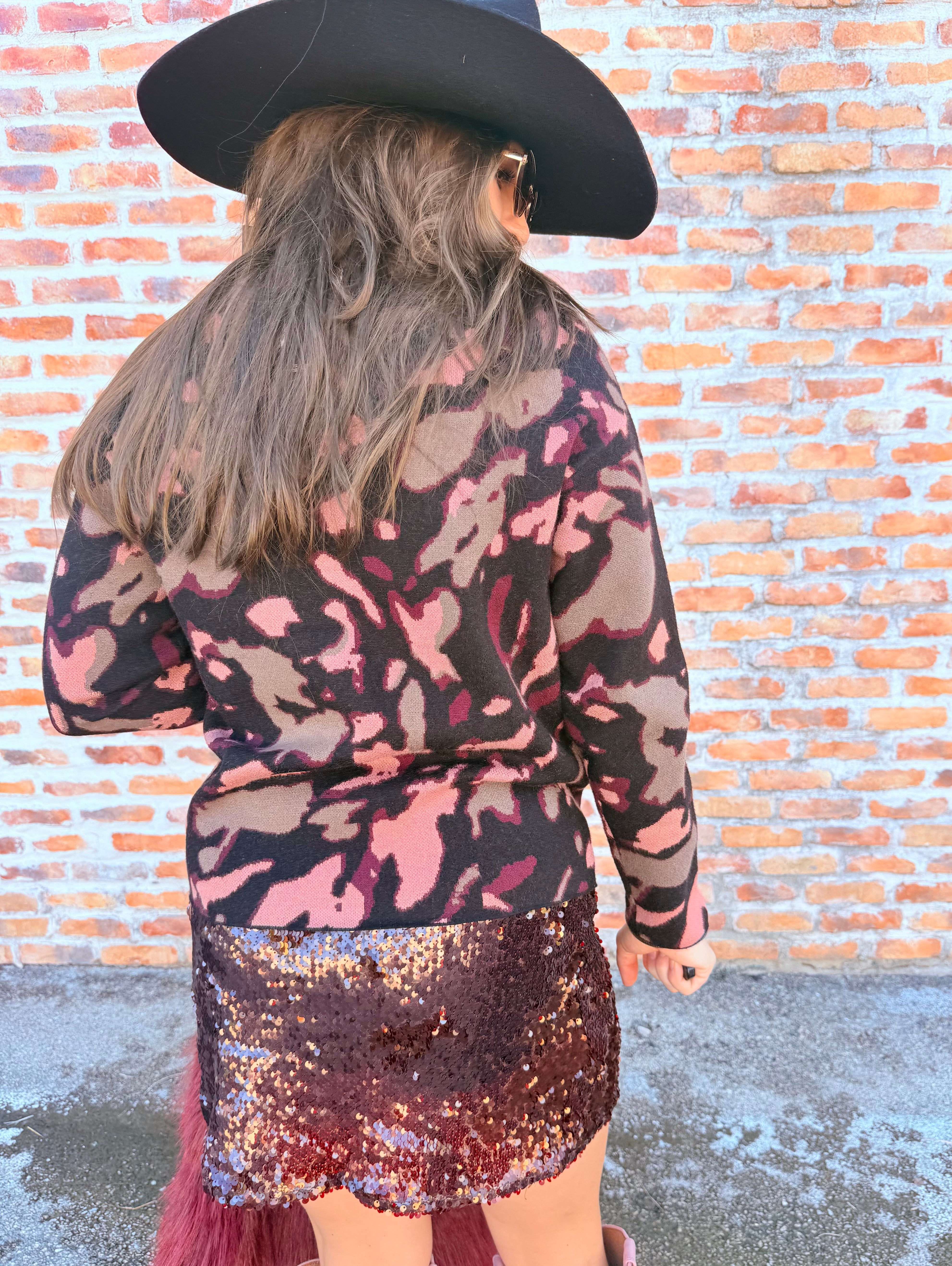 Abstract Jacquard Sweater
