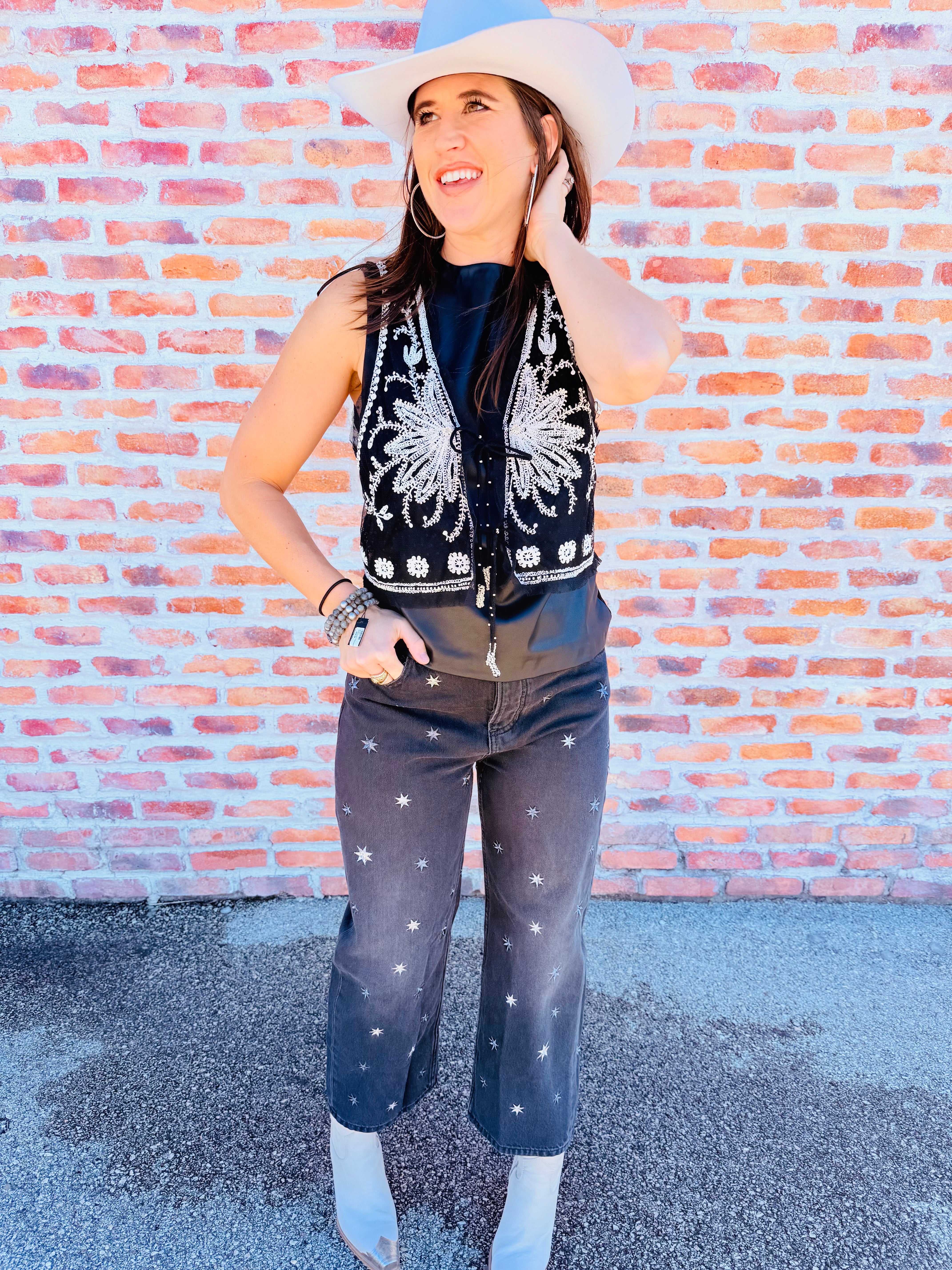 Deep Trance Shine Embroidered