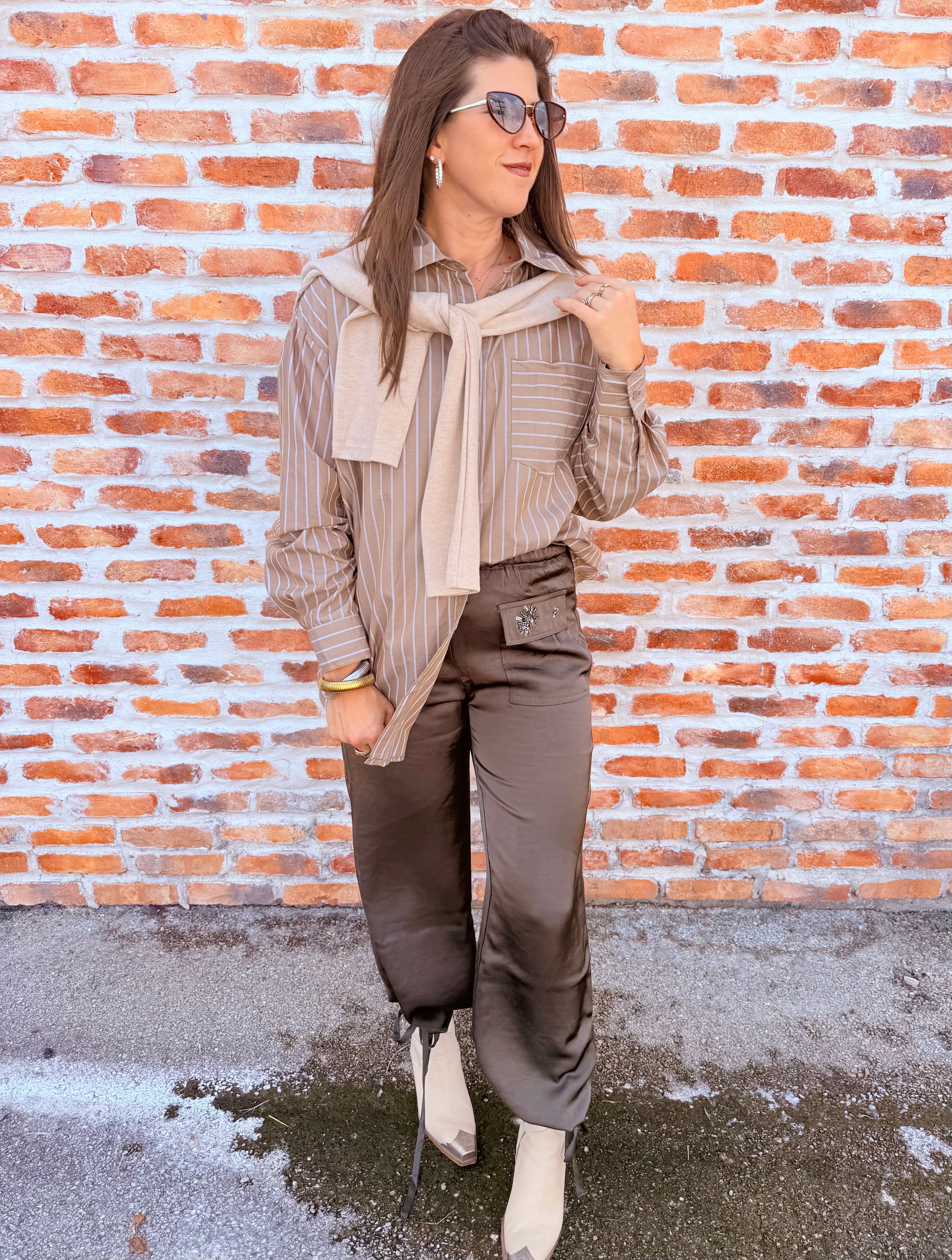Pants With Sequin Appliques