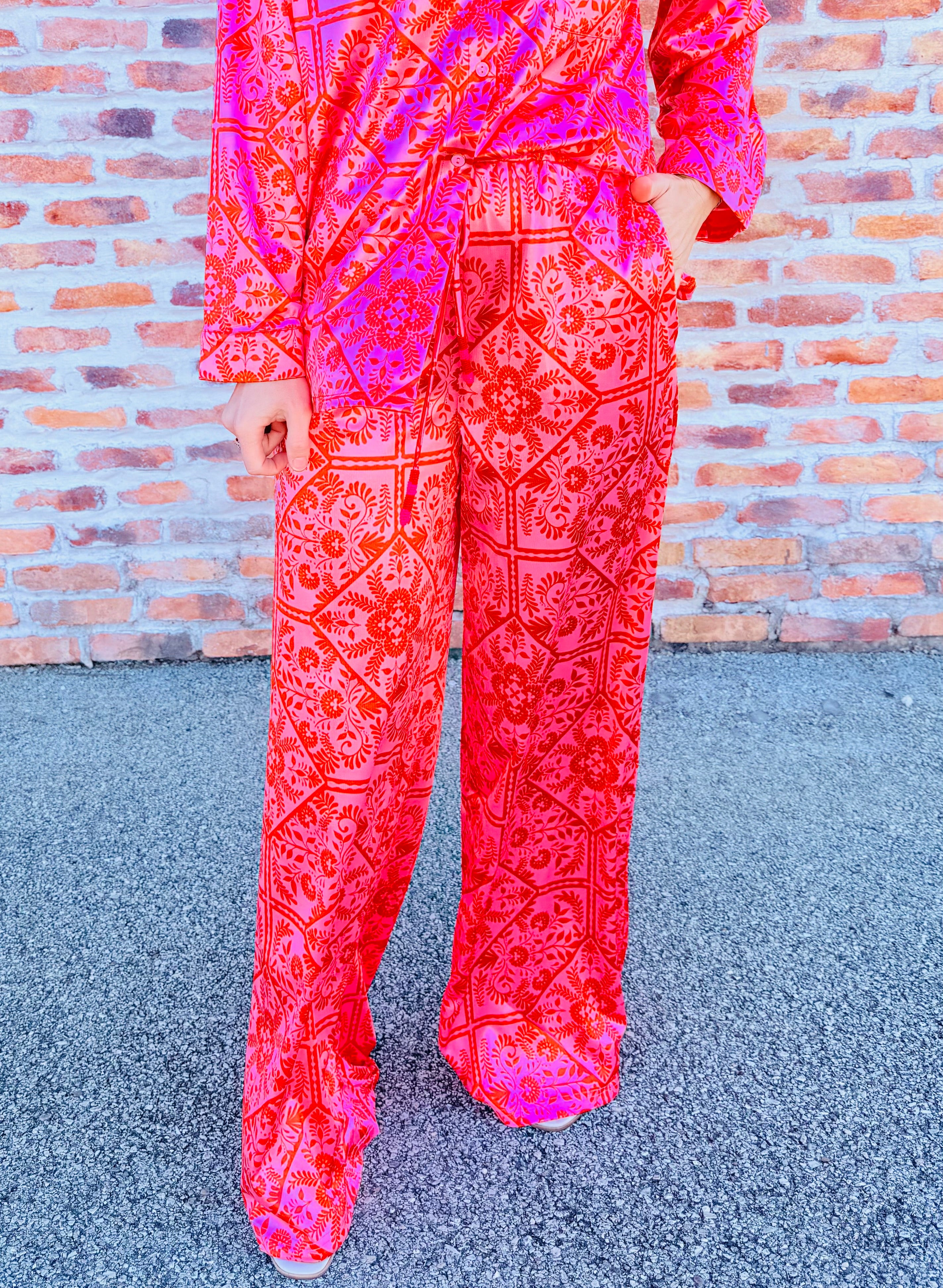 Floral Vintage Pant W/Pockets