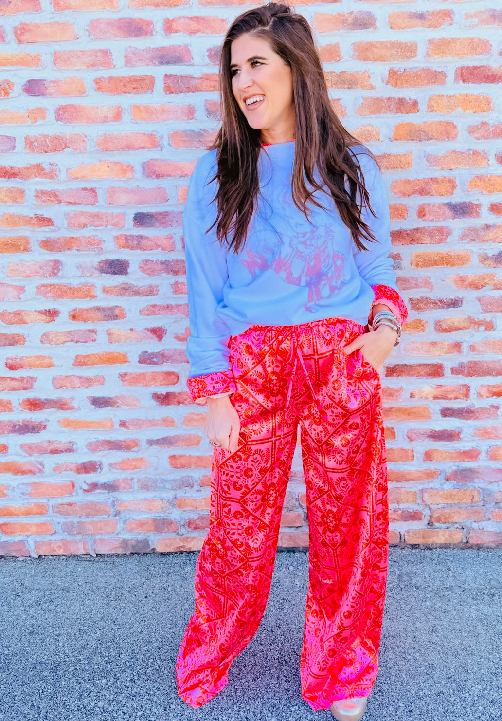 Bucking Cowboy Long Sleeve Sweatshirt