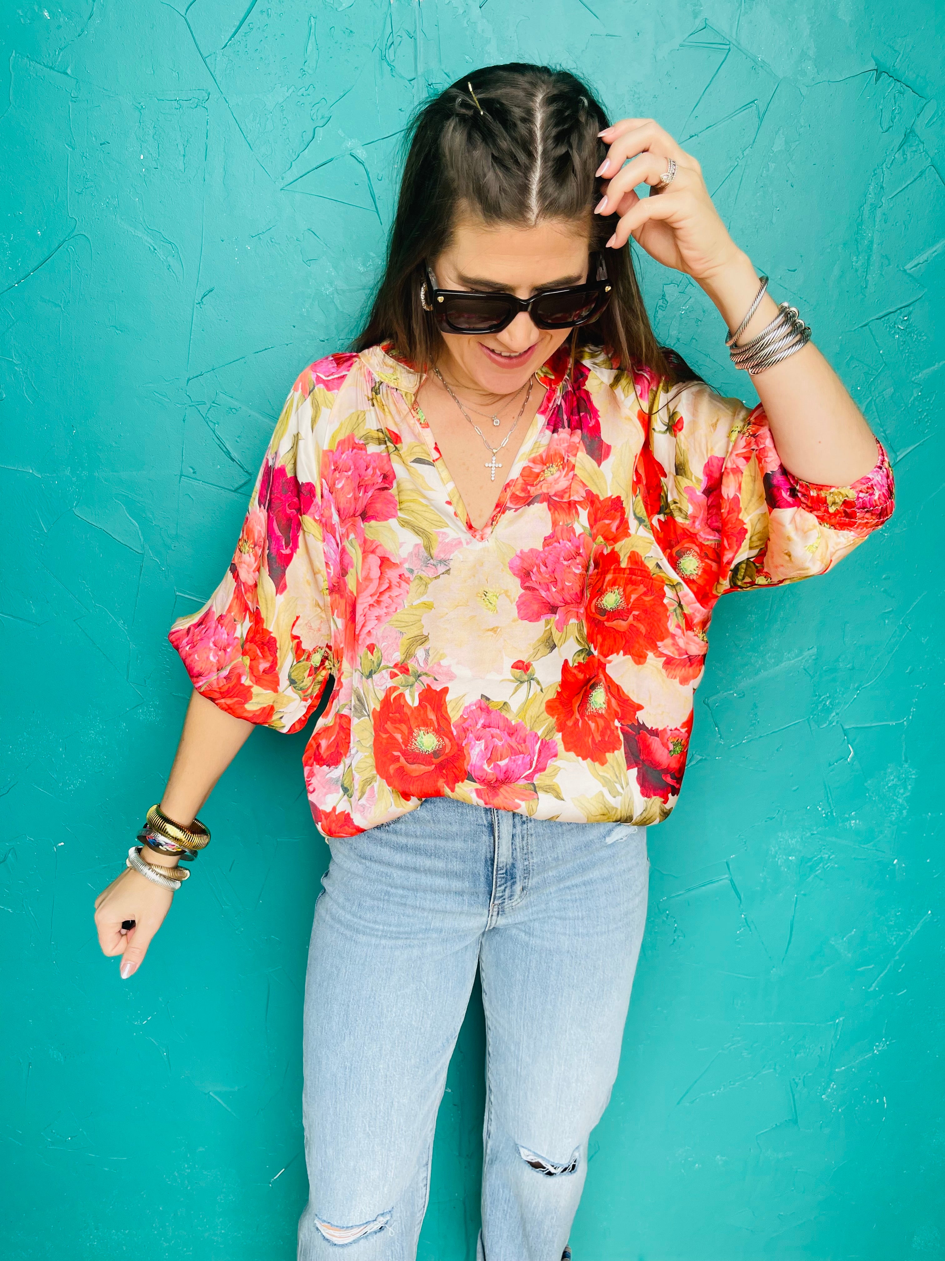 Andrea Floral Top