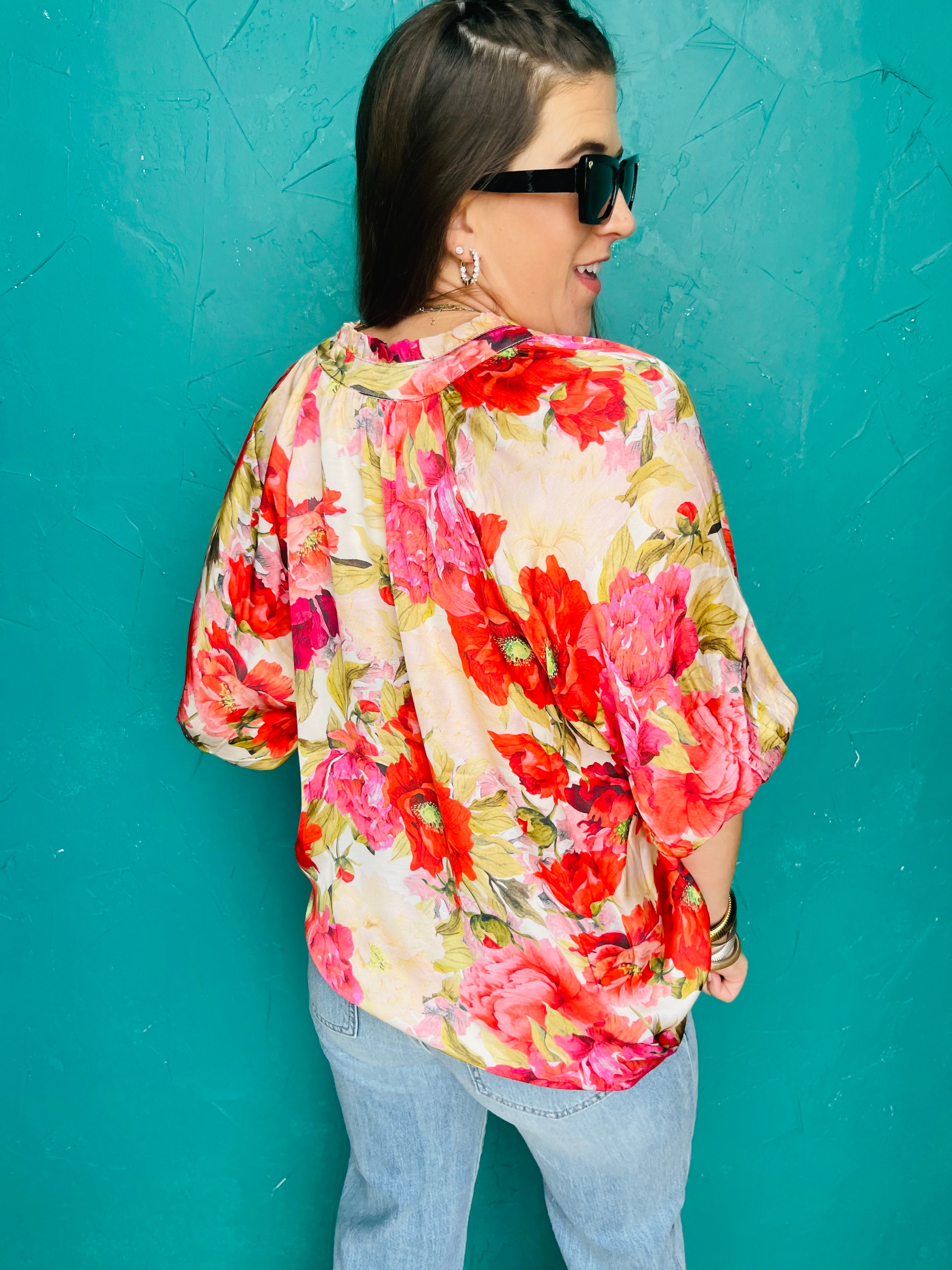 Andrea Floral Top