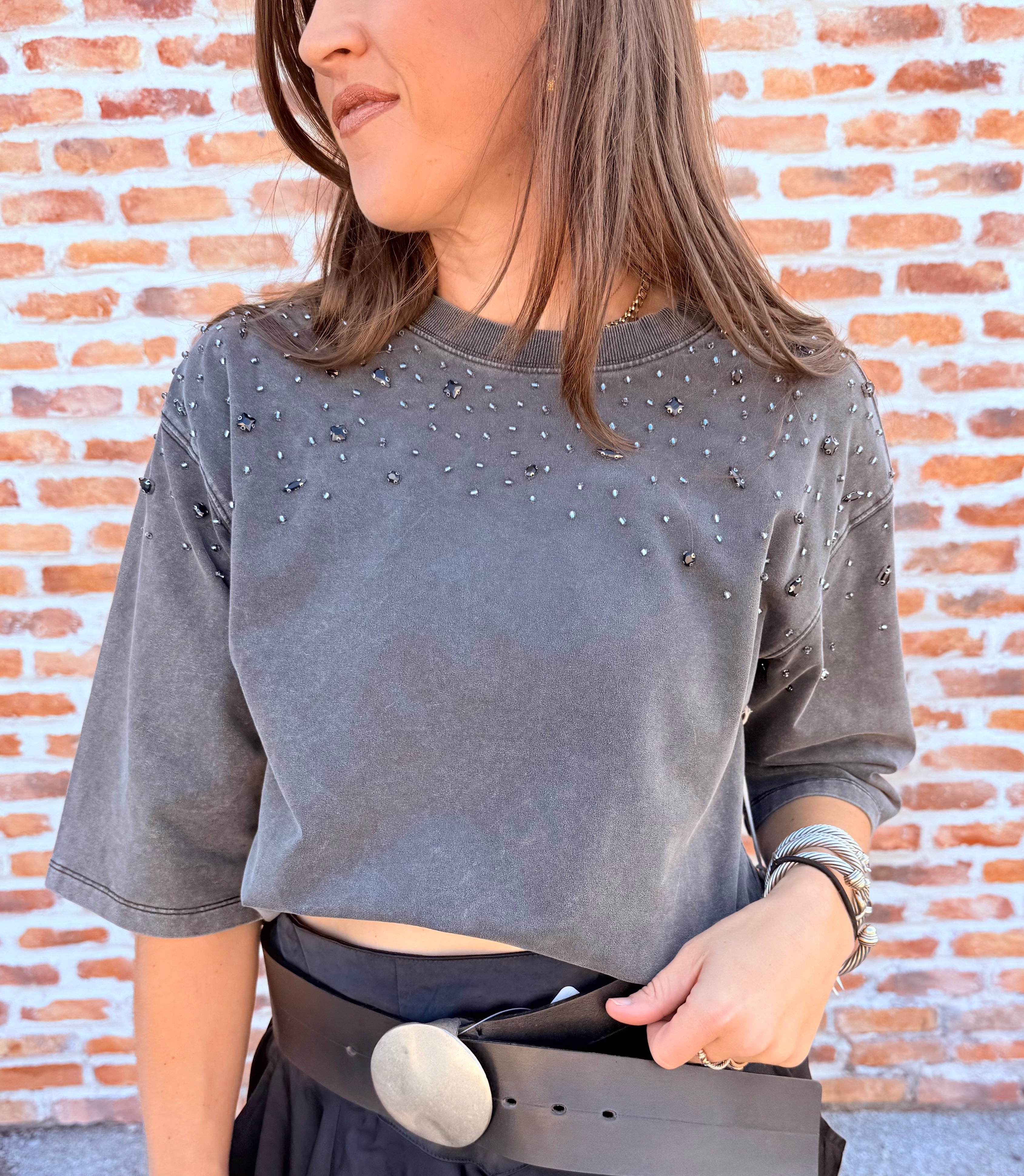 Octavia Acid Wash Top