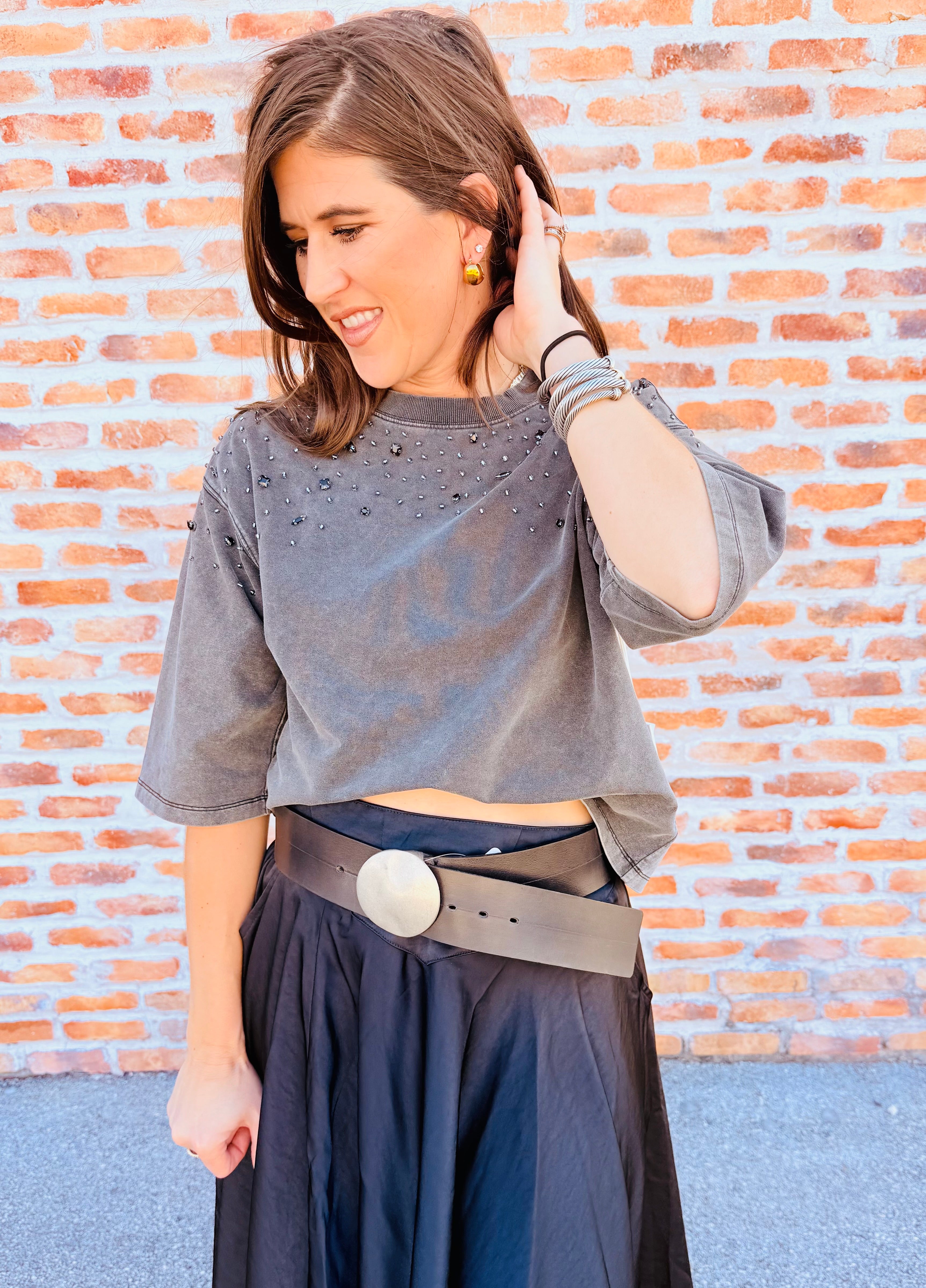 Octavia Acid Wash Top