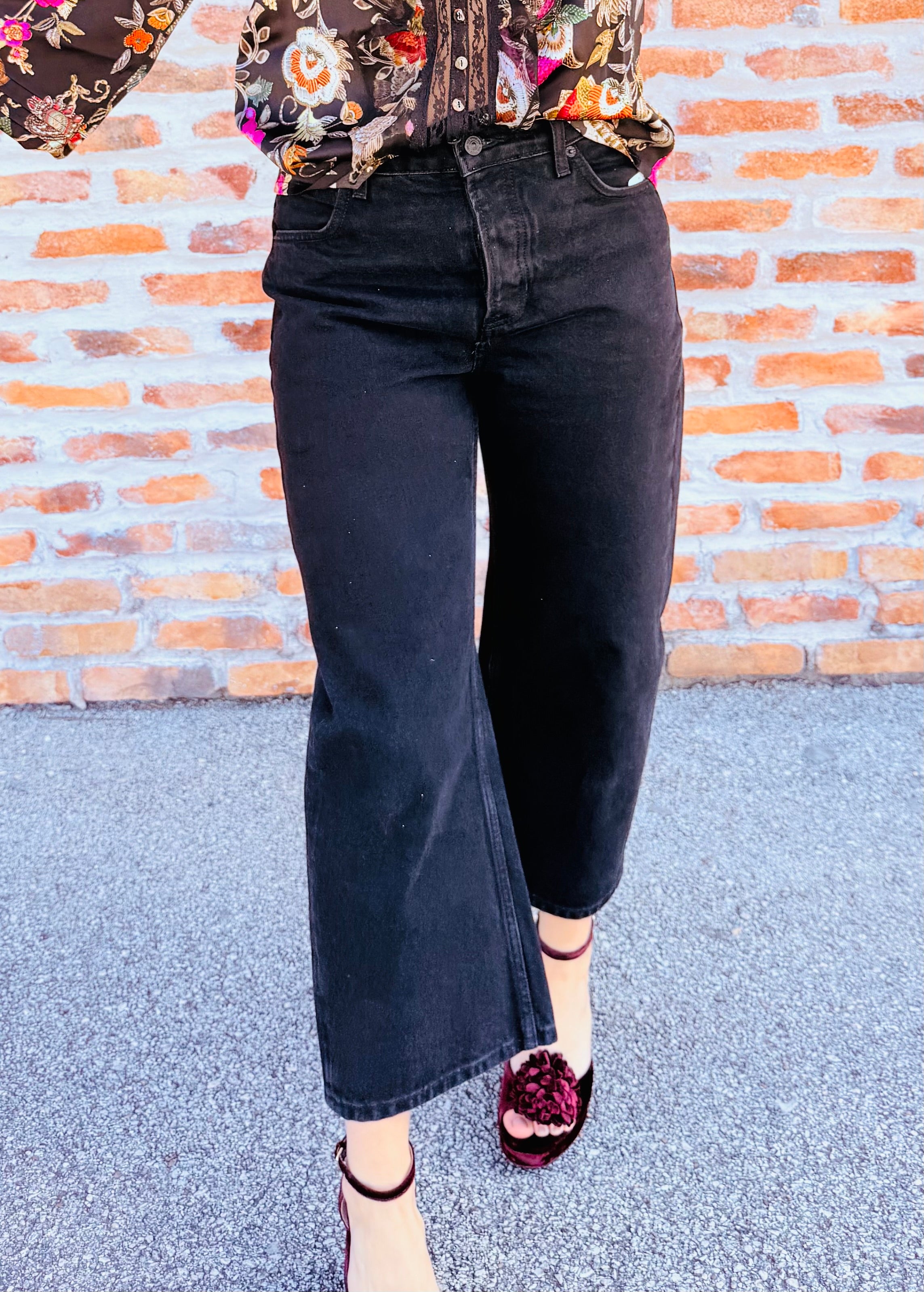 Deep Trance Dropped Boyfriend Jeans