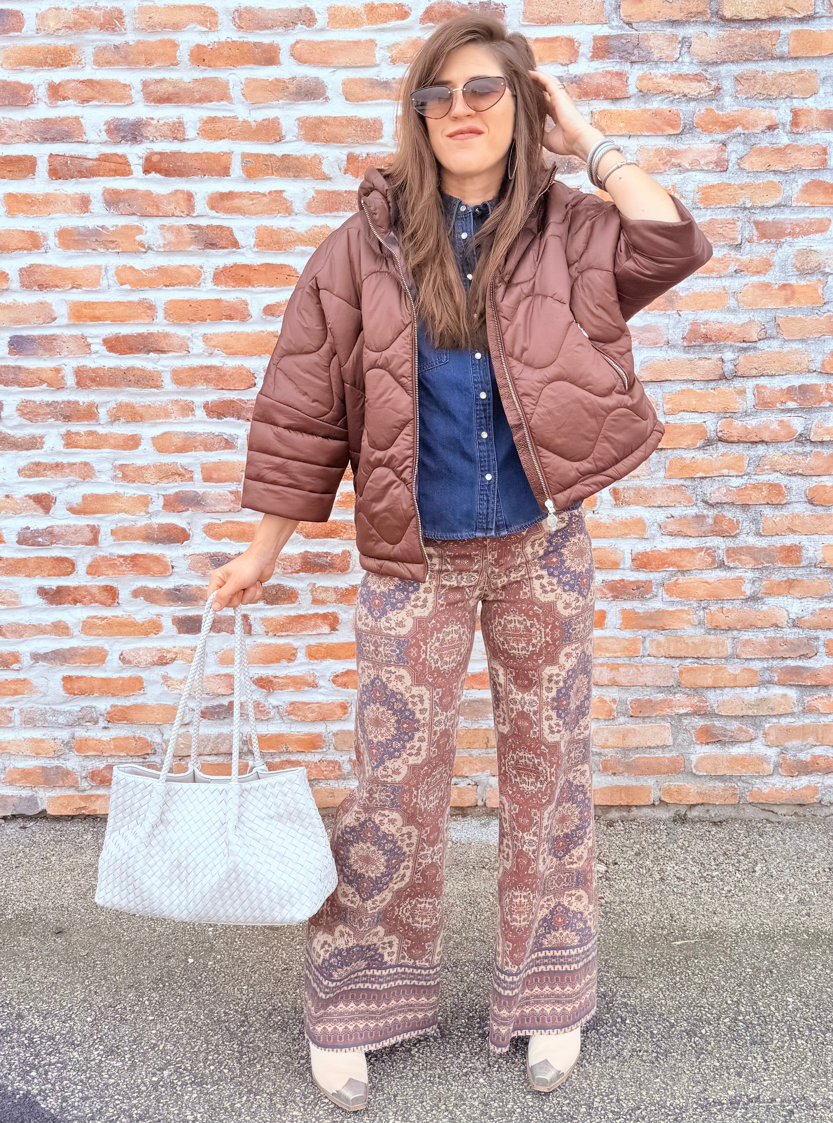 Hooded Quilted Cocoon Jacket