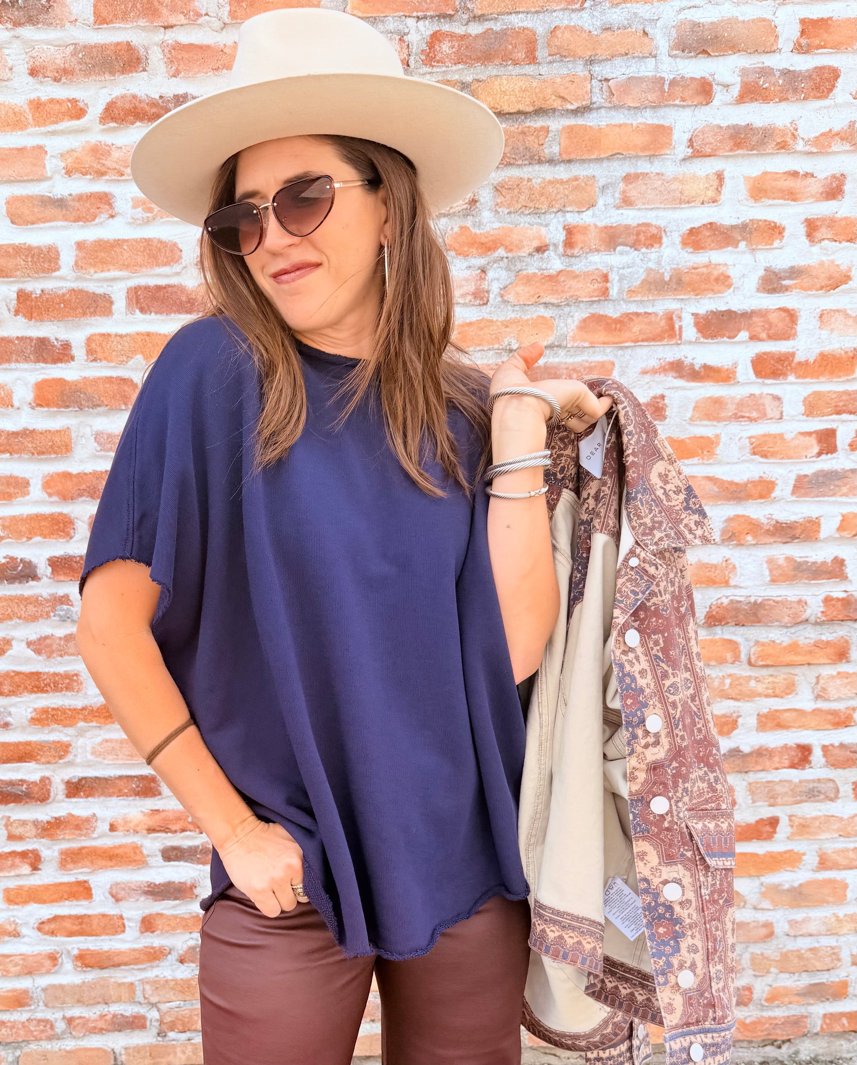 Navy Tunic Top
