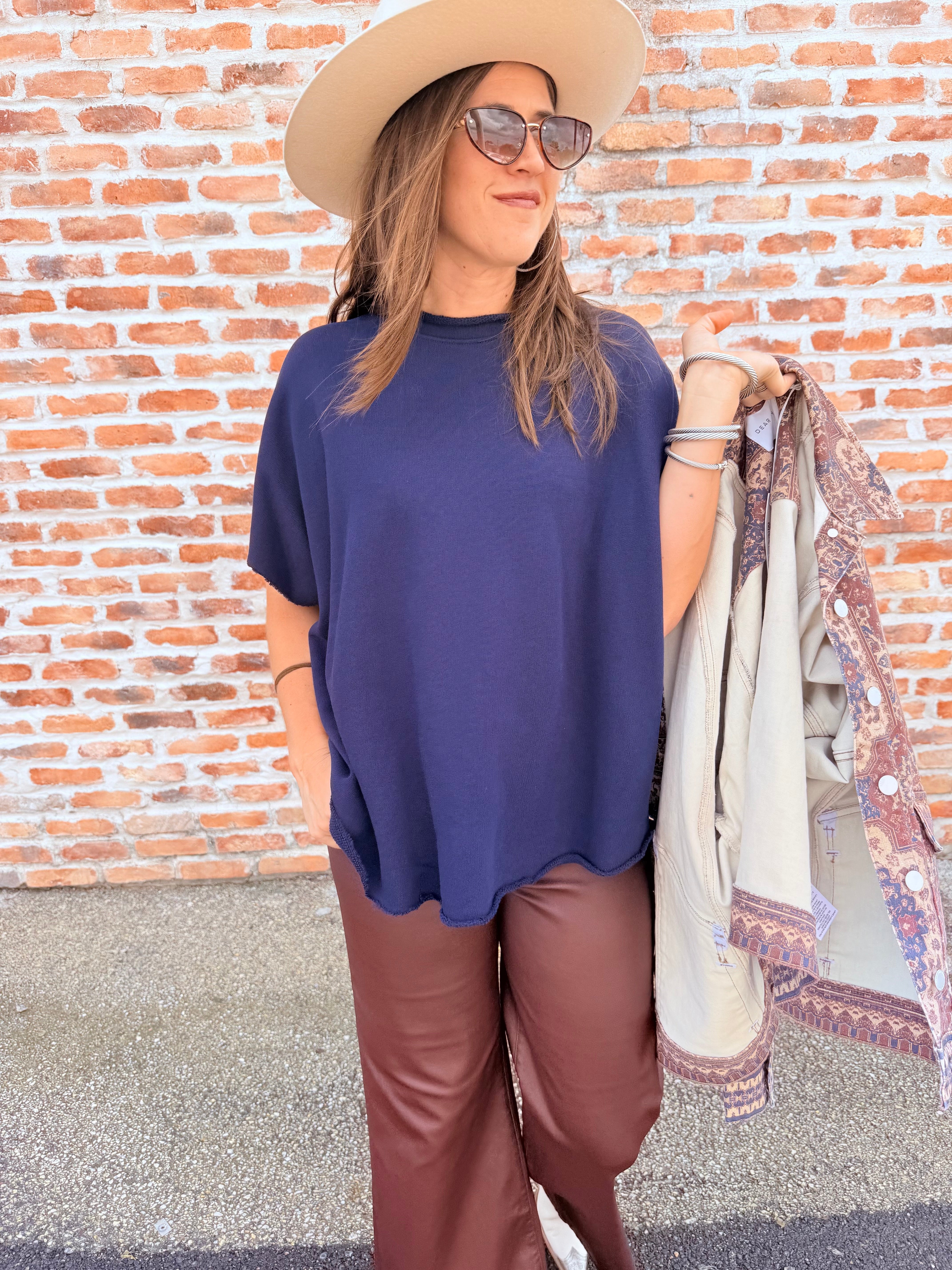 Navy Tunic Top