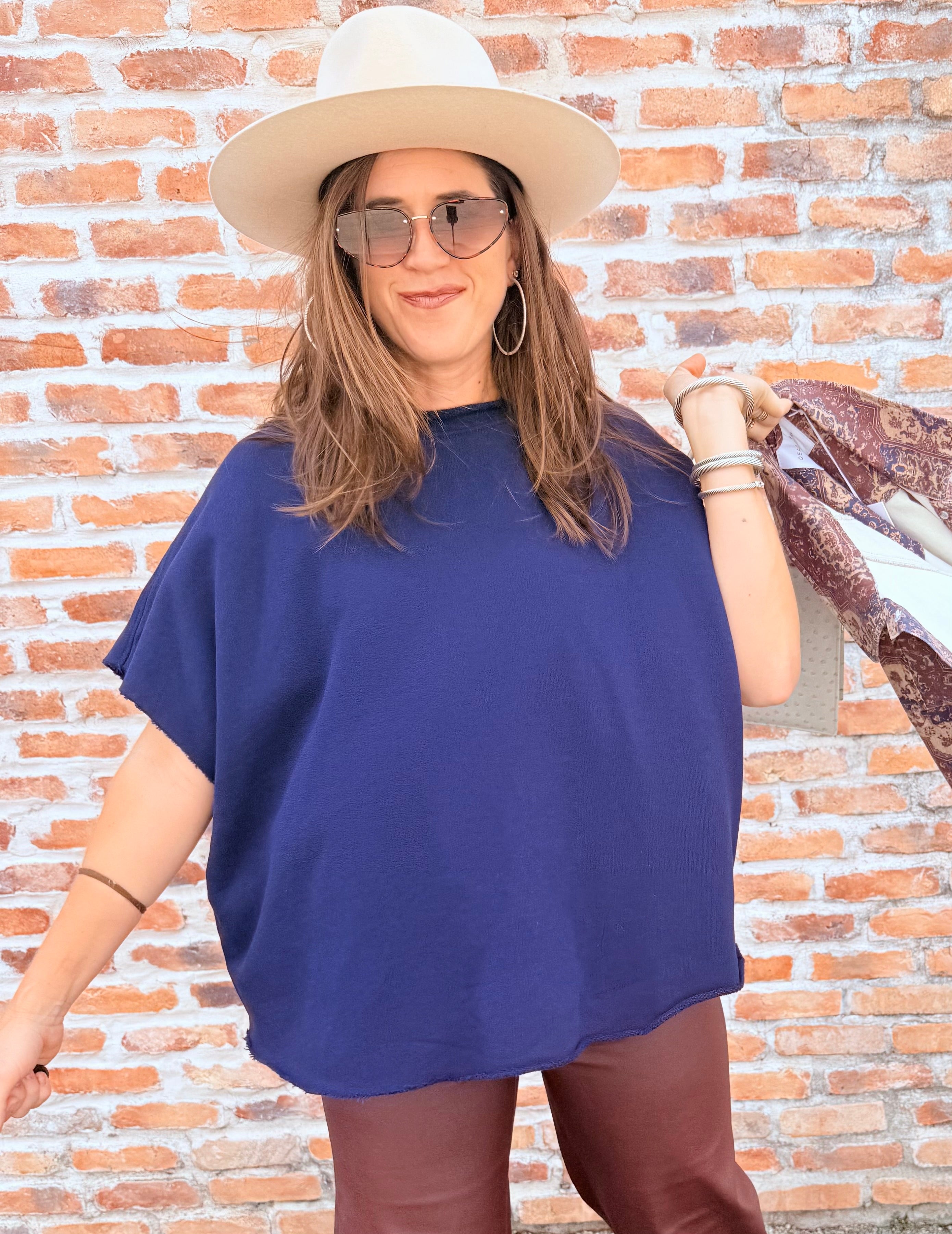 Navy Tunic Top