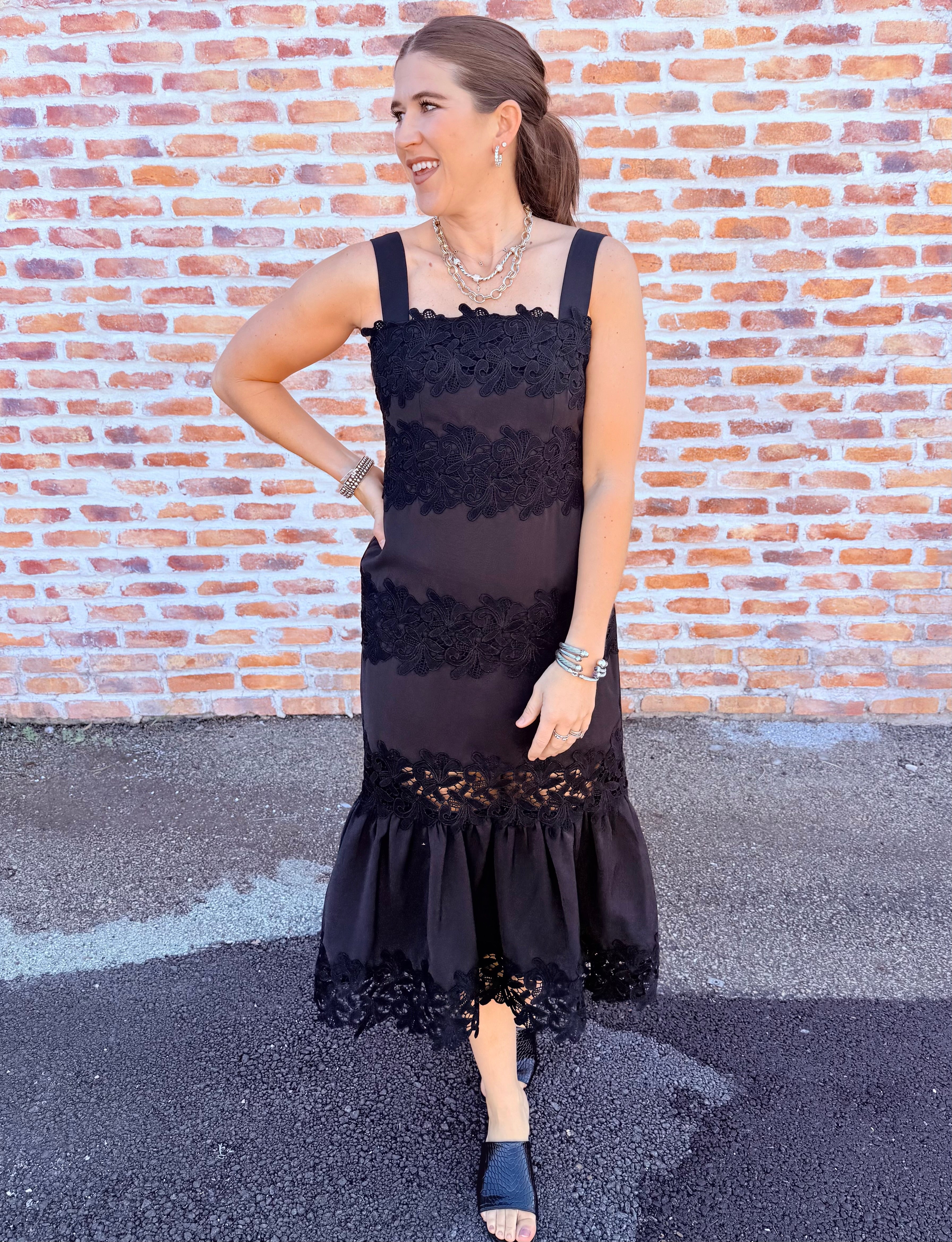 Davina Lace Midi Dress