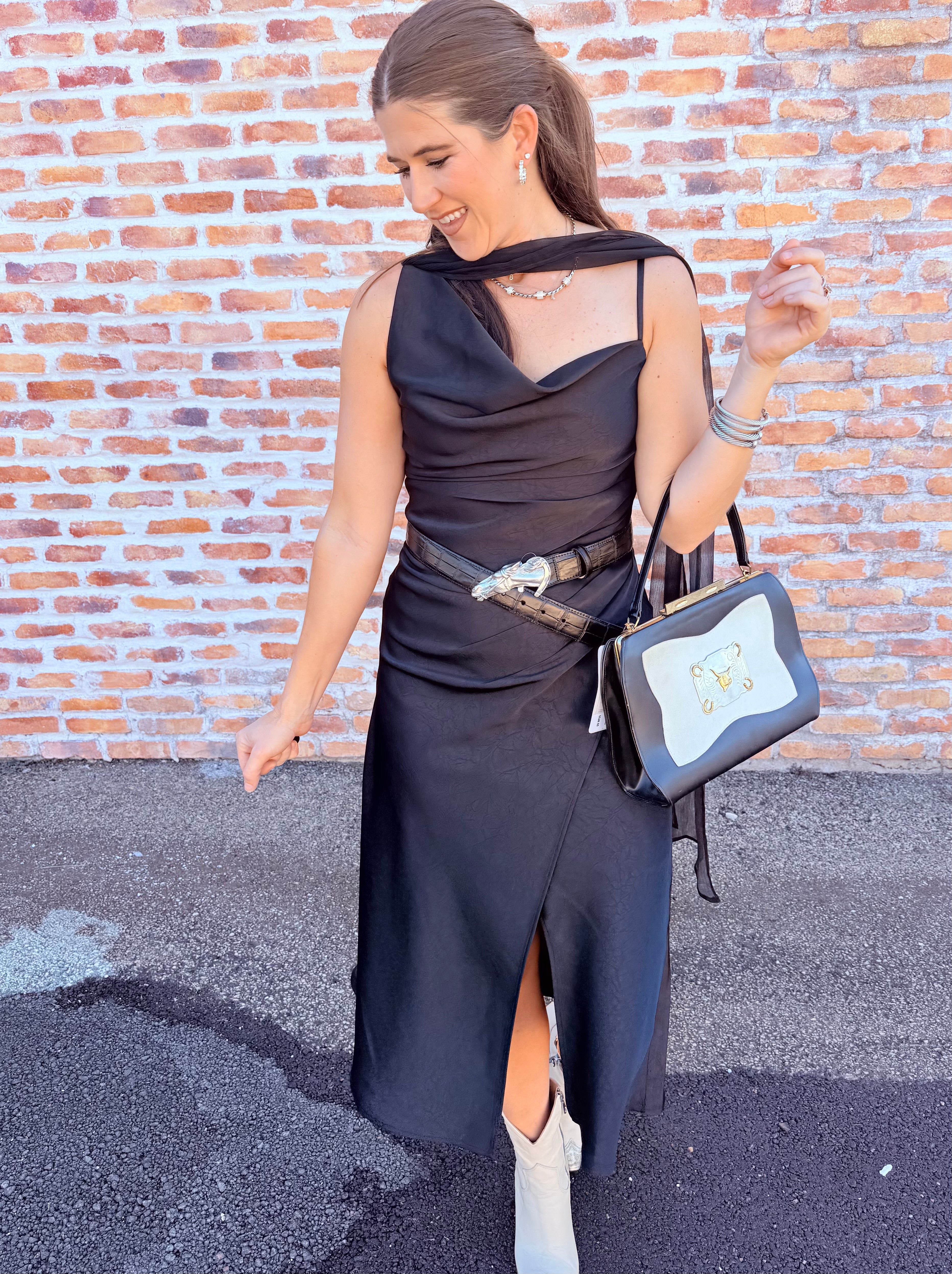 Selena Cowl Neck Midi Dress