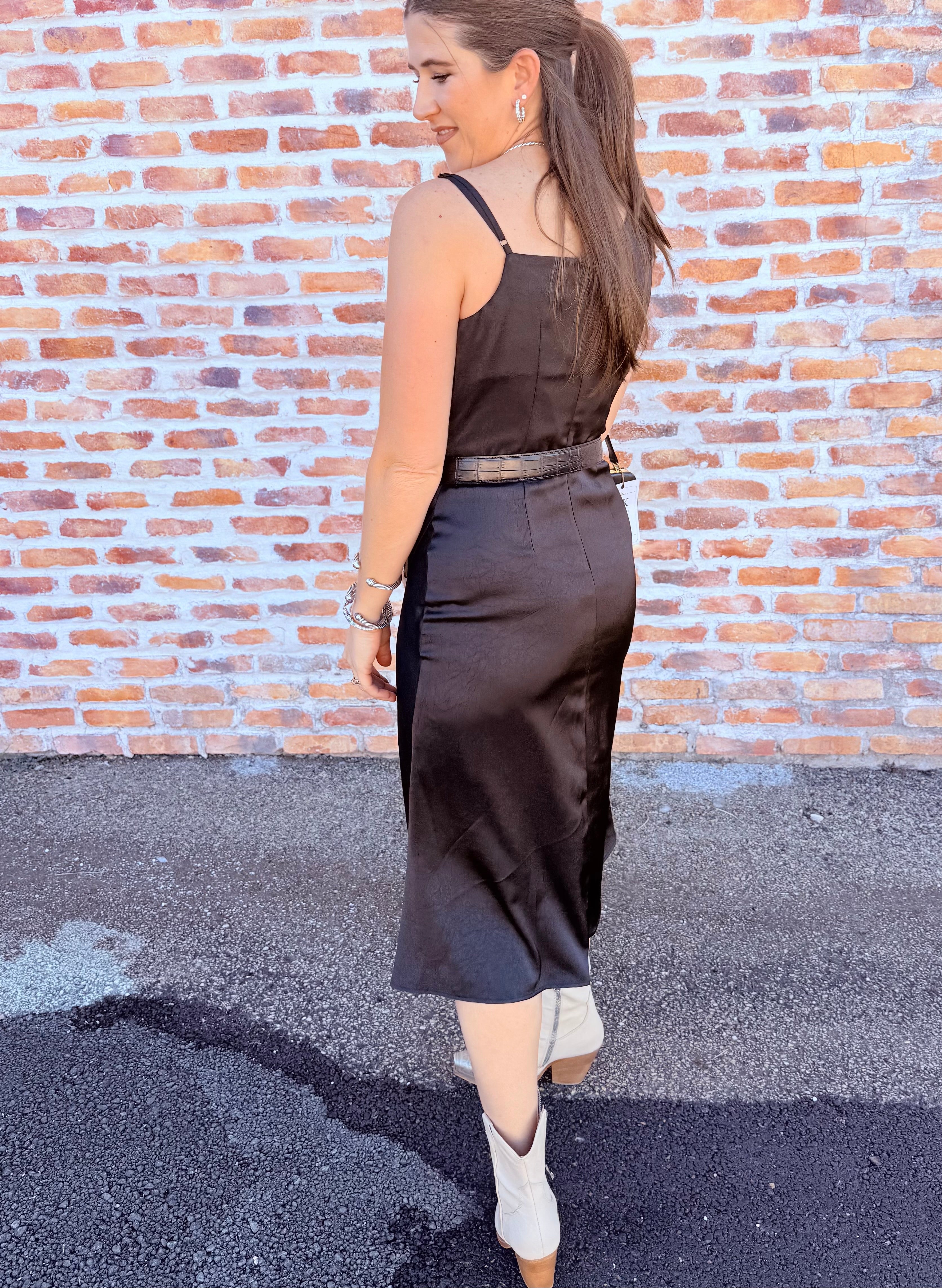 Selena Cowl Neck Midi Dress