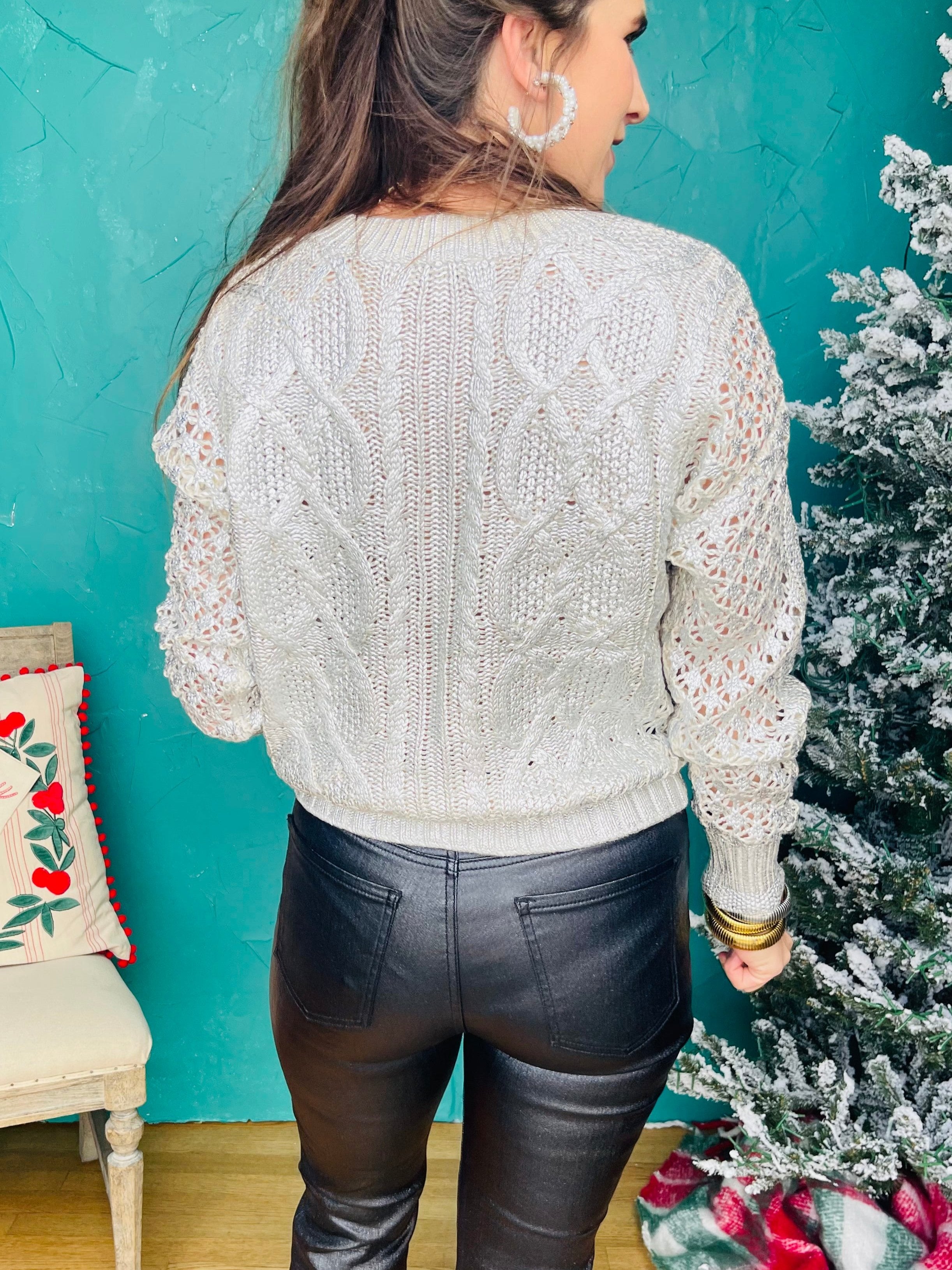 Claudia Foil Sweater