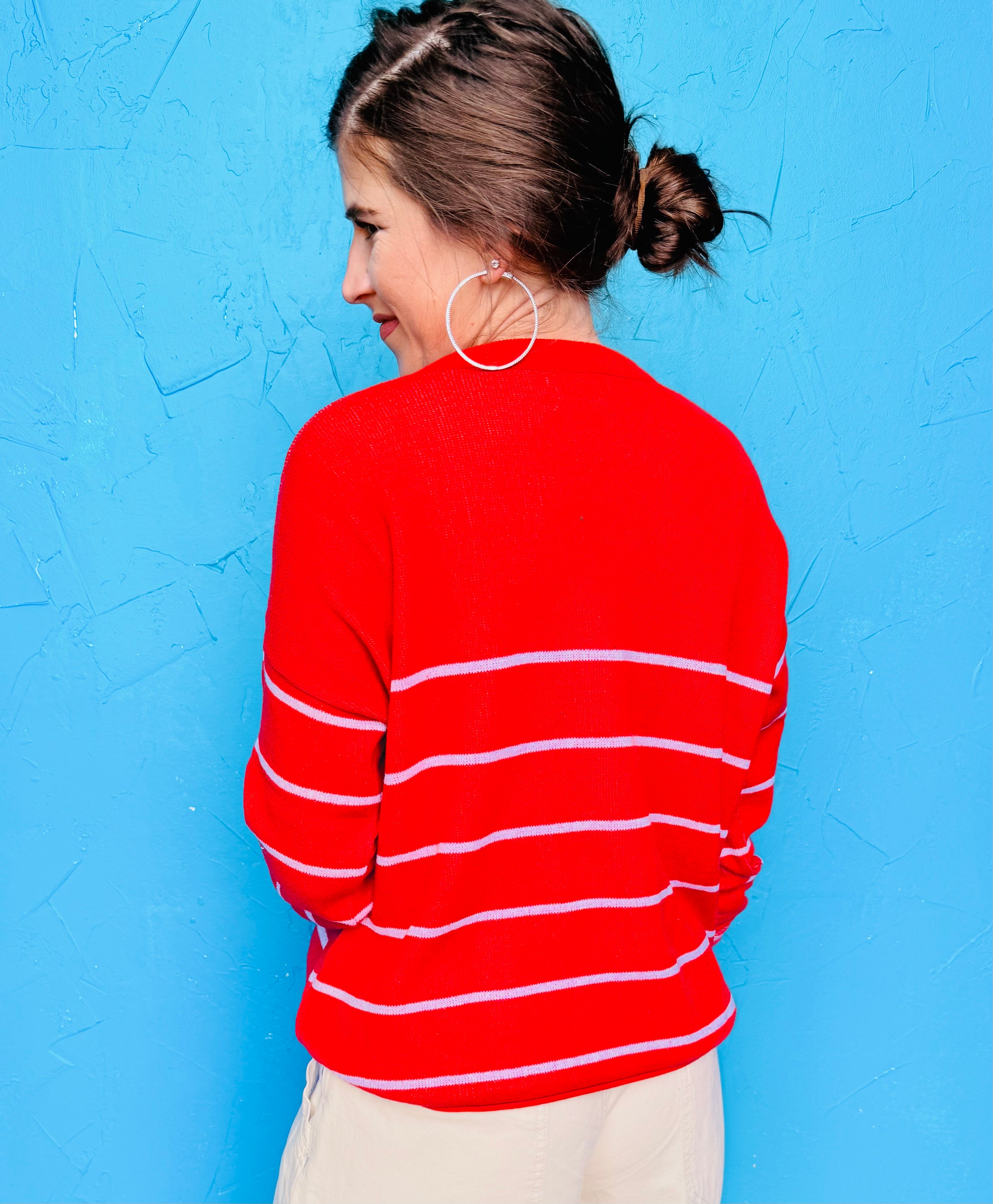 Boxy Sweater W/ Stripe