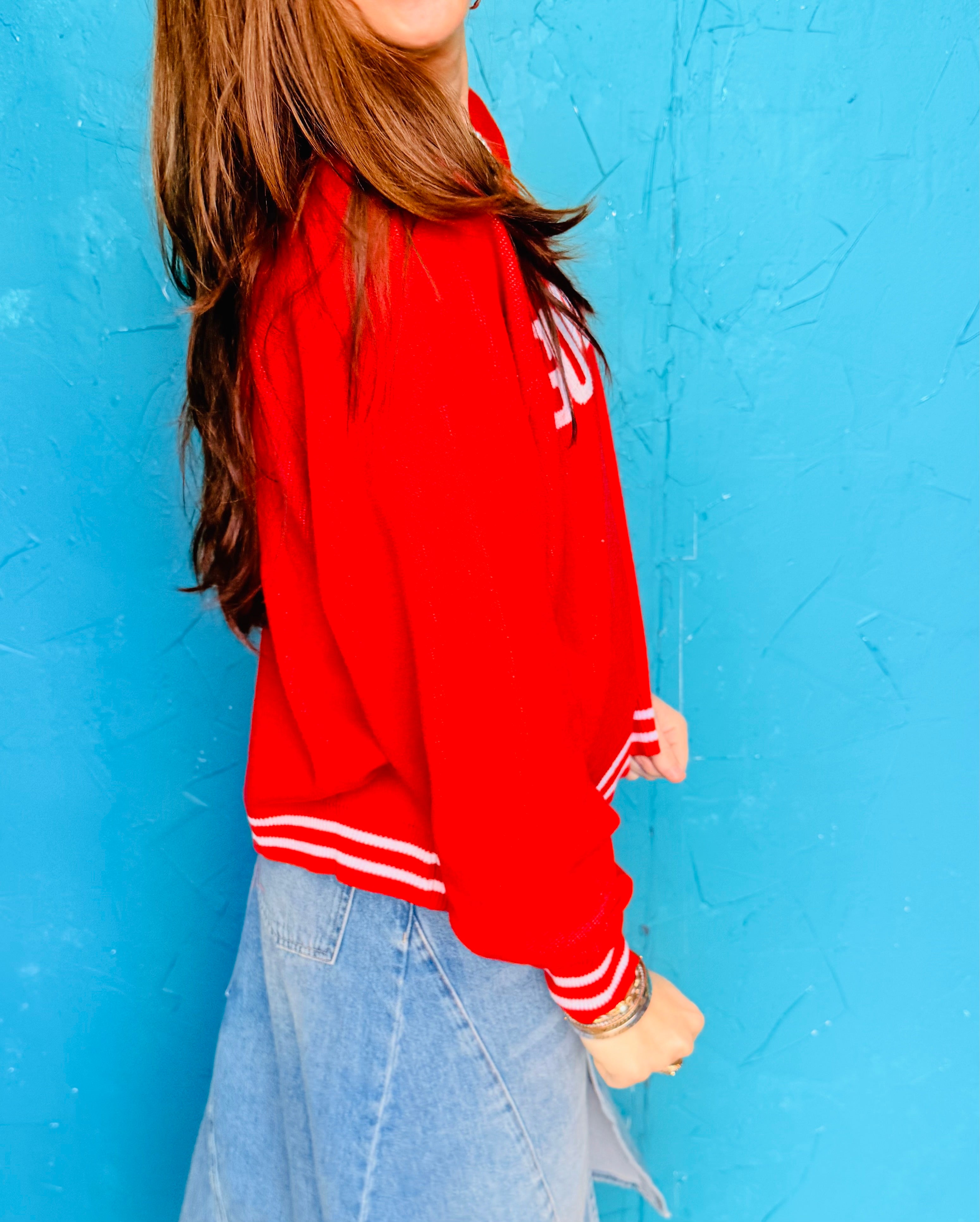 Raglan Go Bulls Sweater