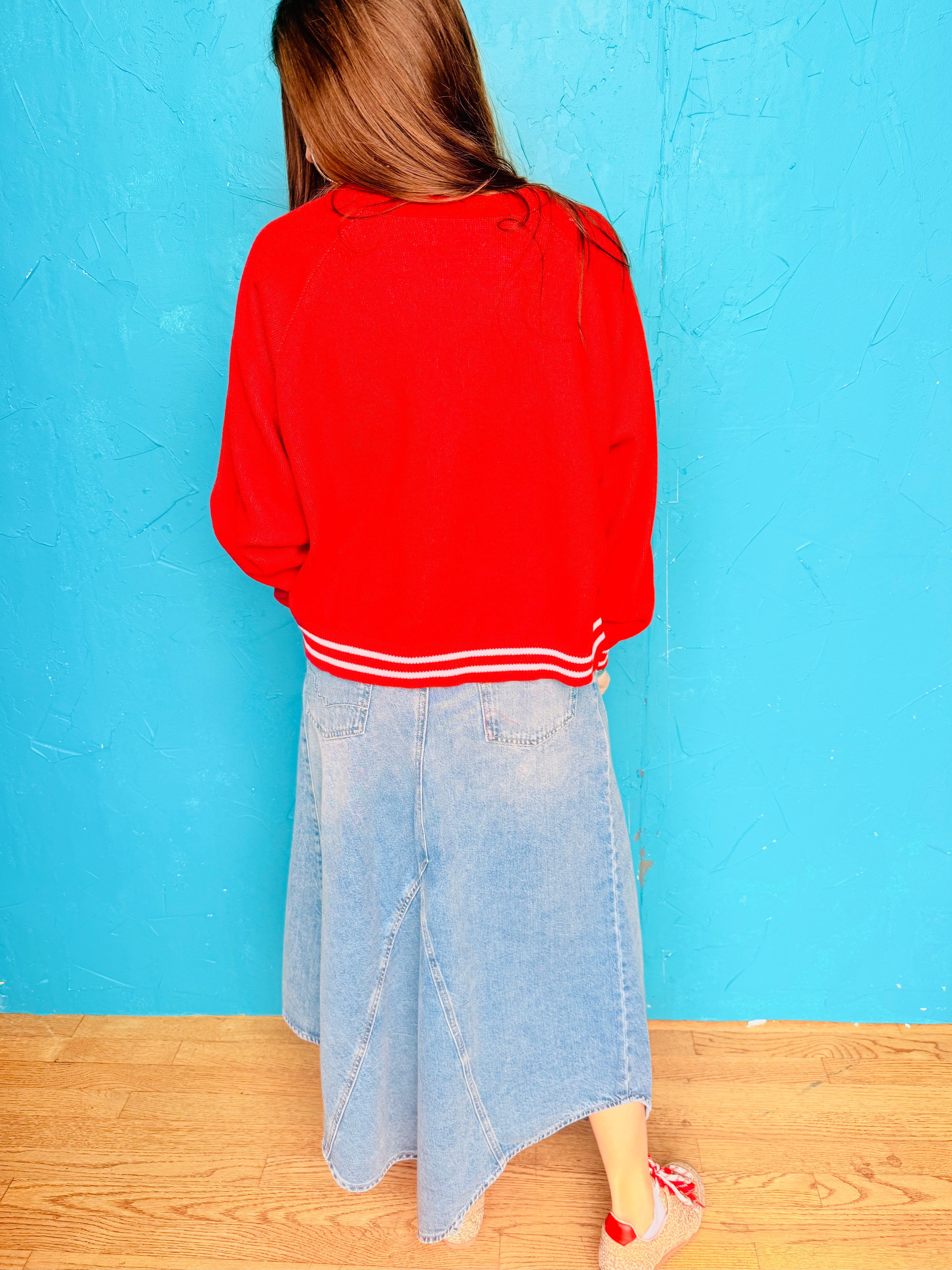 Raglan Go Bulls Sweater